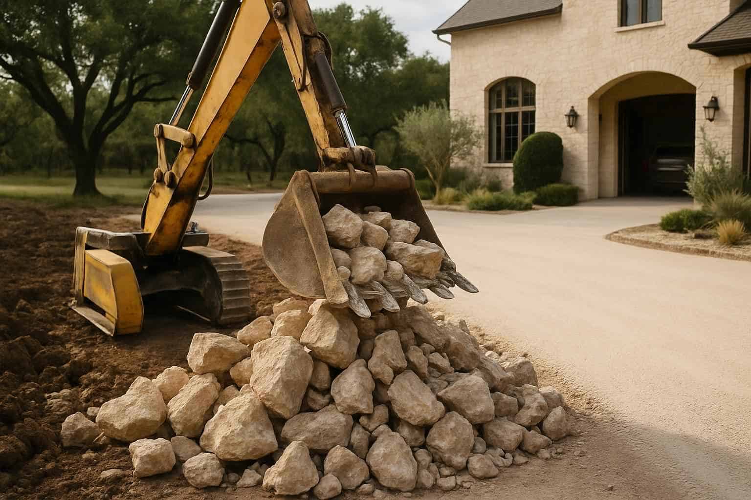 Rock Removal for Driveways in Waring Texas