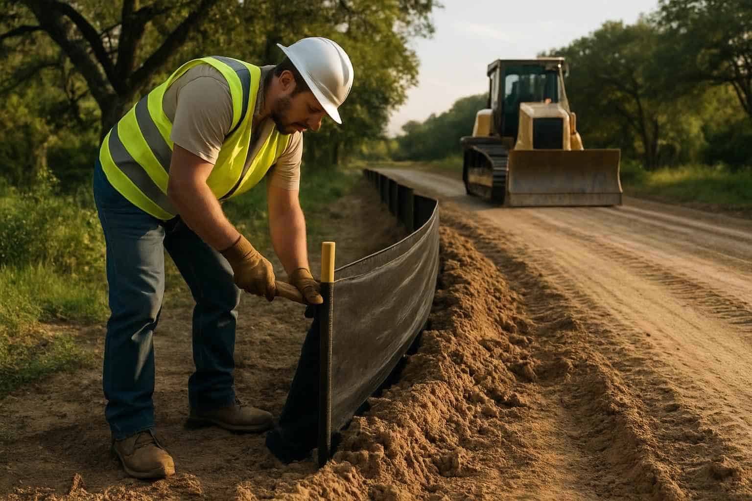 Silt Fence Installation in Kerrville Texas