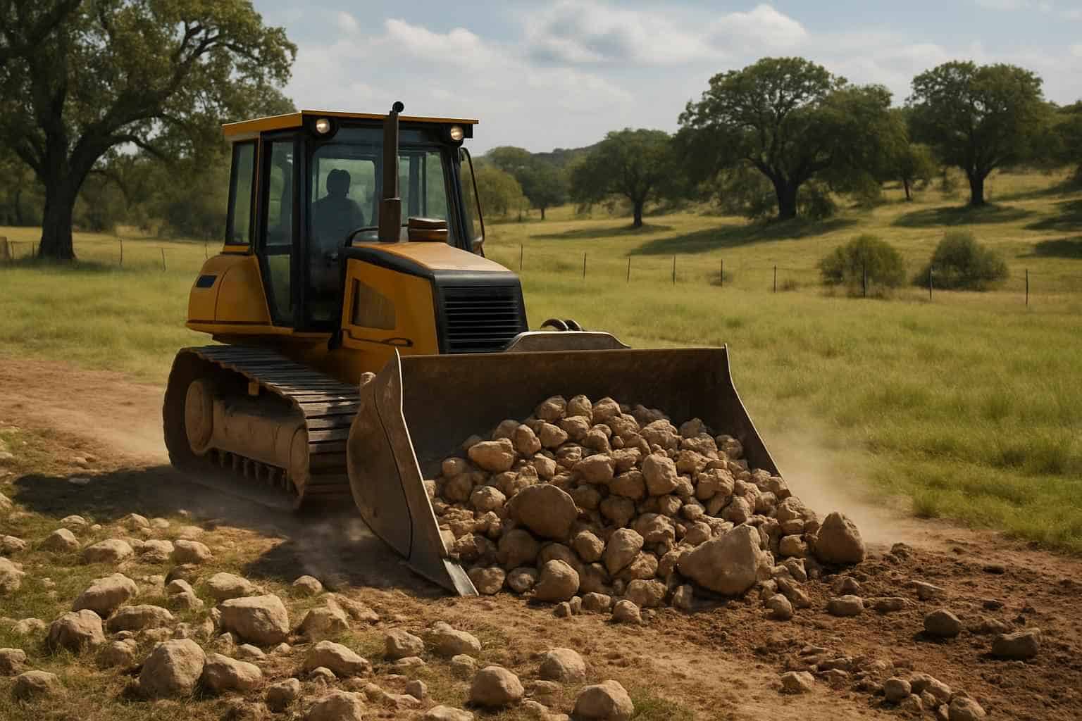 Surface Rock Removal in Doss Texas