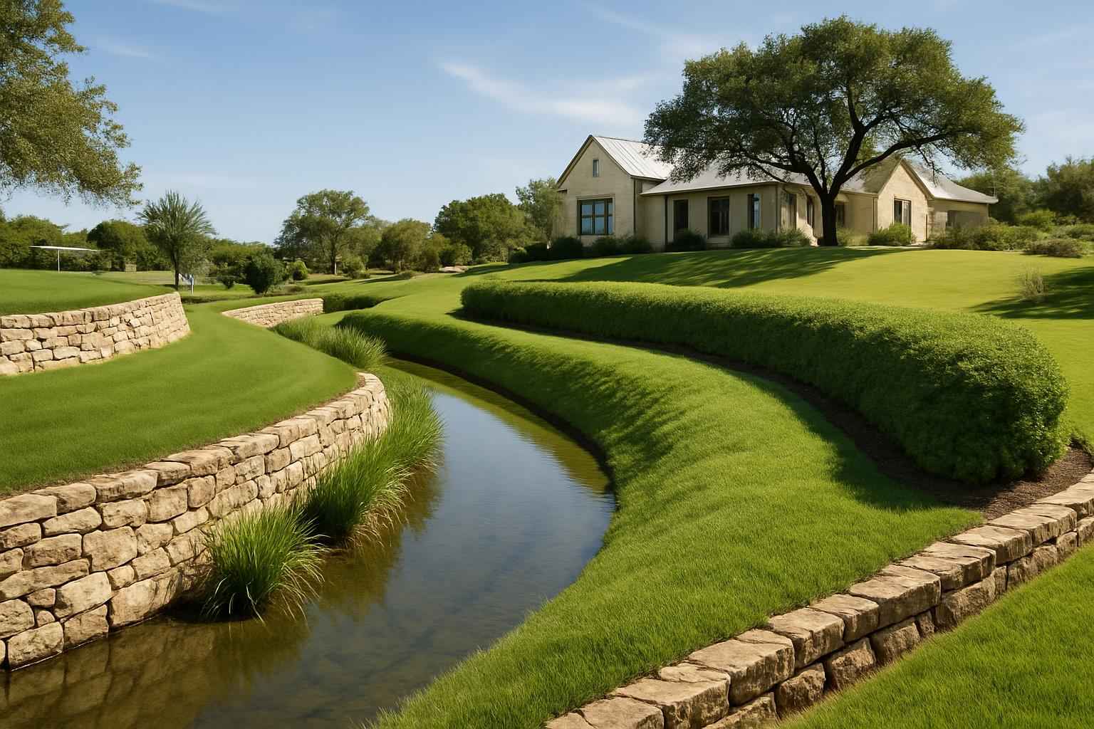 Swales and Berms in Comfort Texas