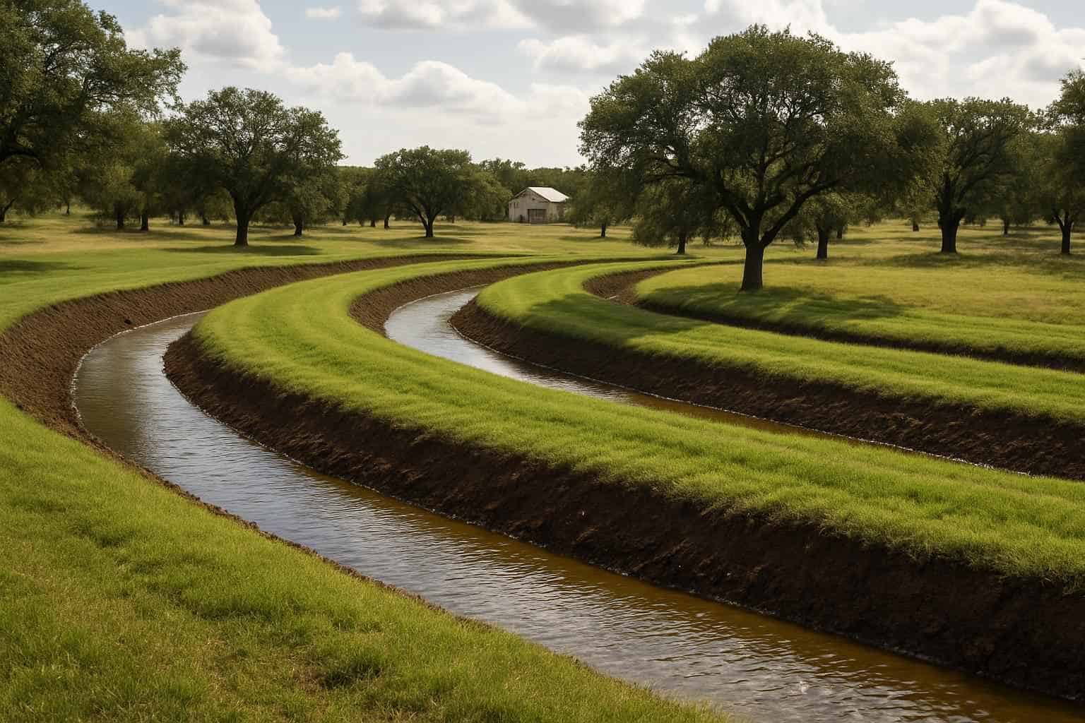 Swales and Berms in Harper Texas