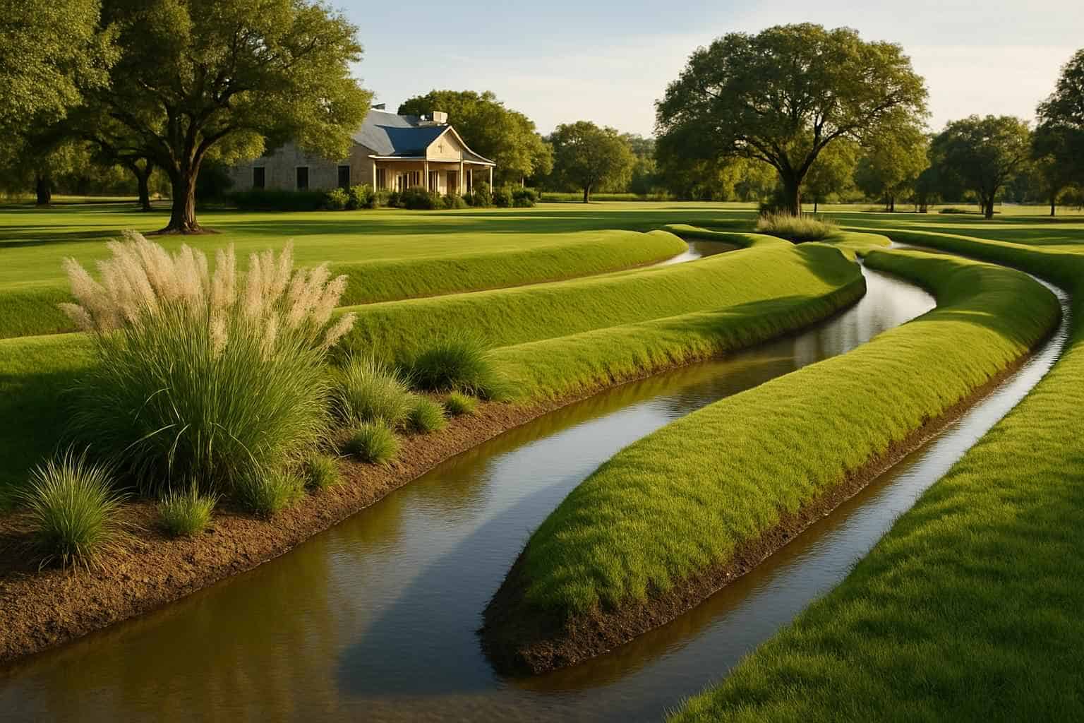 Swales and Berms in Waring Texas