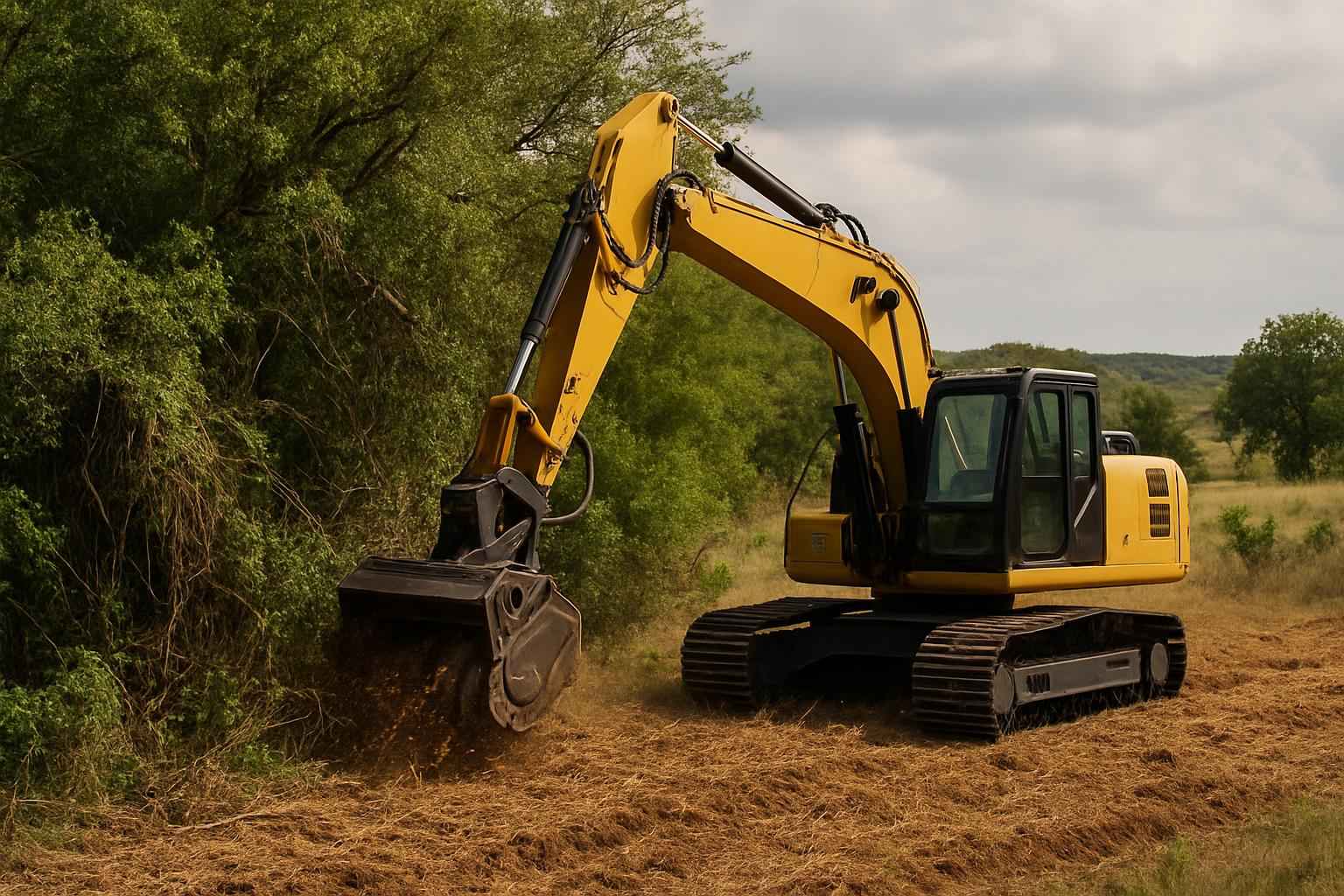 Thick Vegetation Clearing in Doss Texas