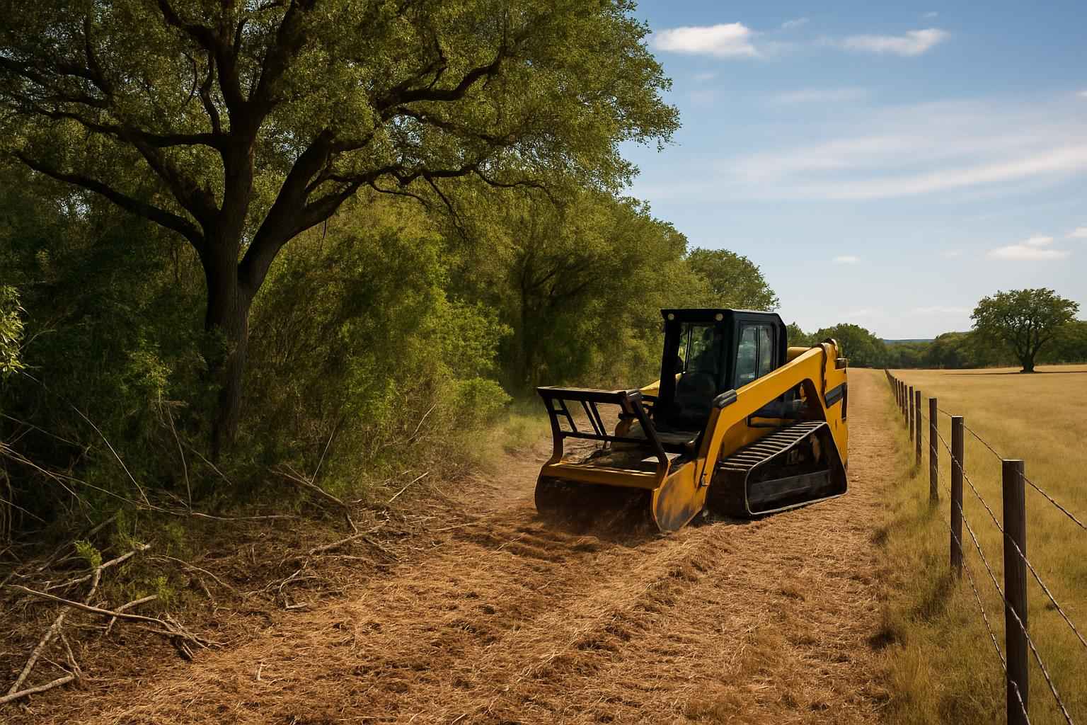 Tree and Brush Fence Clearing in Comfort Texas