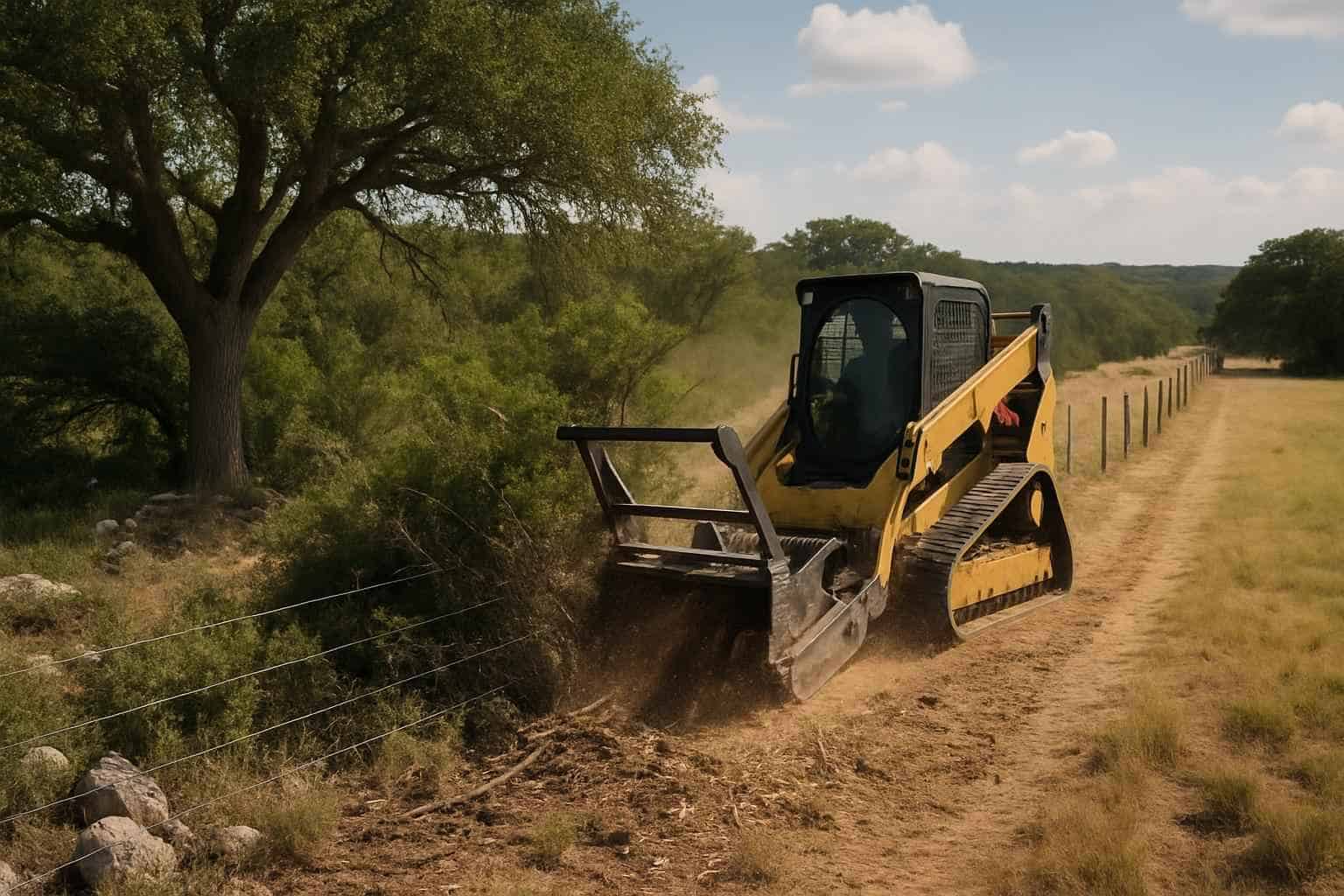 Tree and Brush Fence Clearing in Kerrville Texas