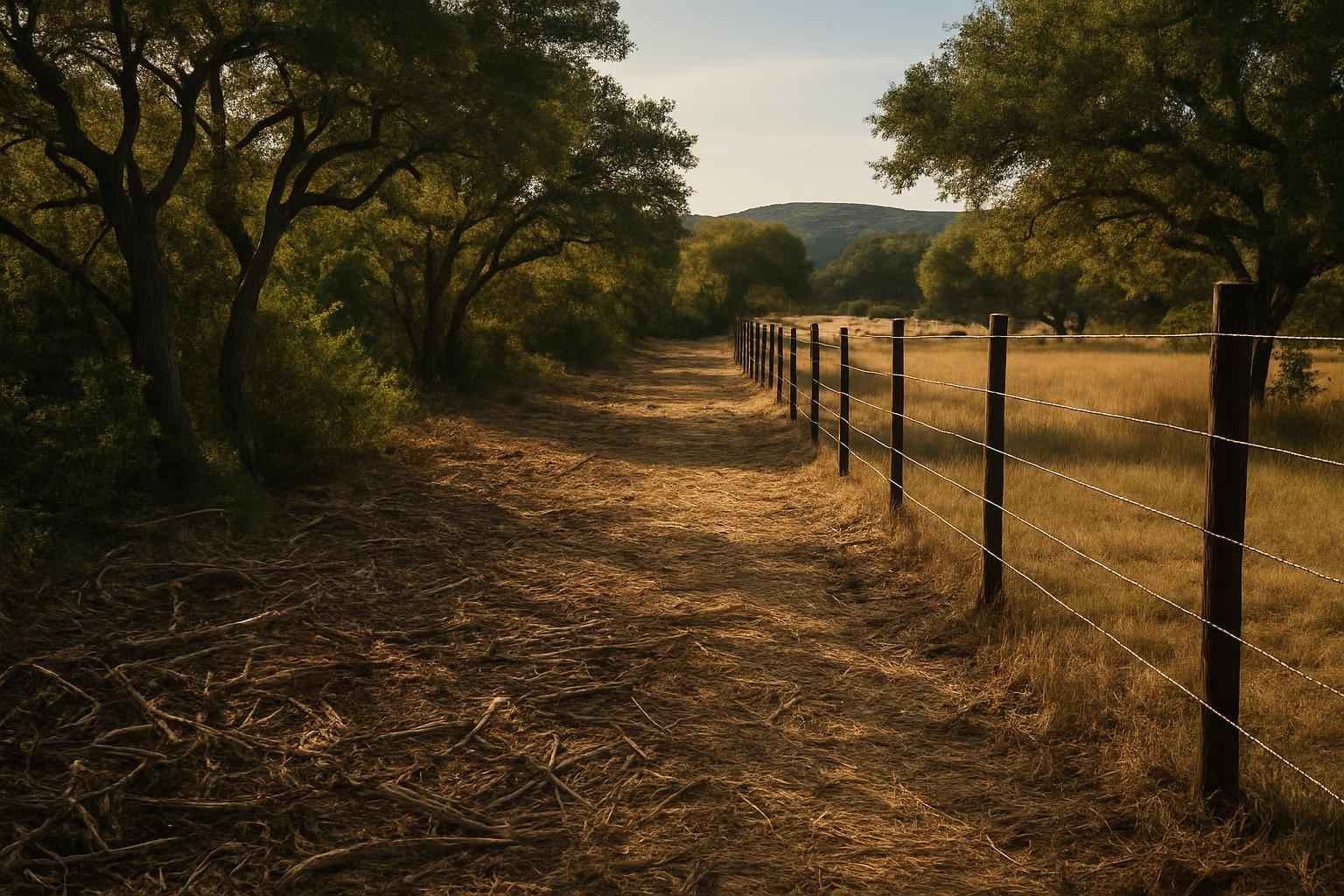 Underbrush Fence Clearing in Comfort Texas