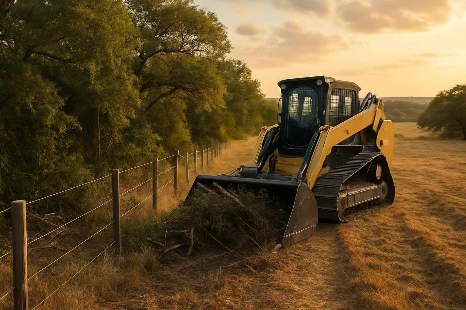 Underbrush Fence Clearing in Doss Texas