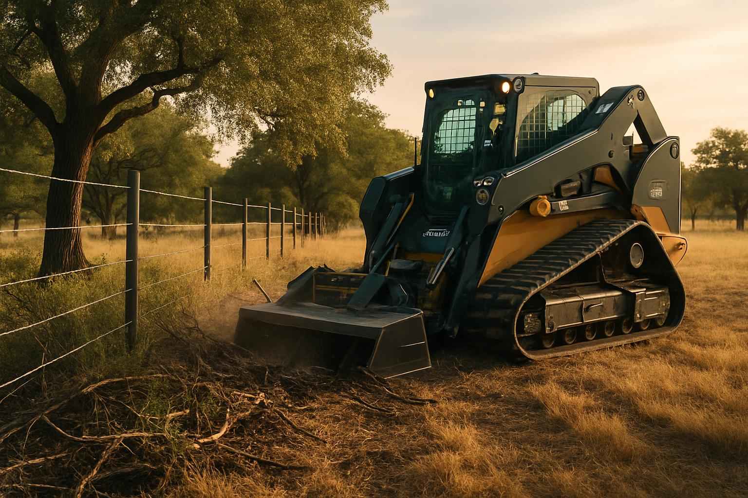 Underbrush Fence Clearing in Harper Texas