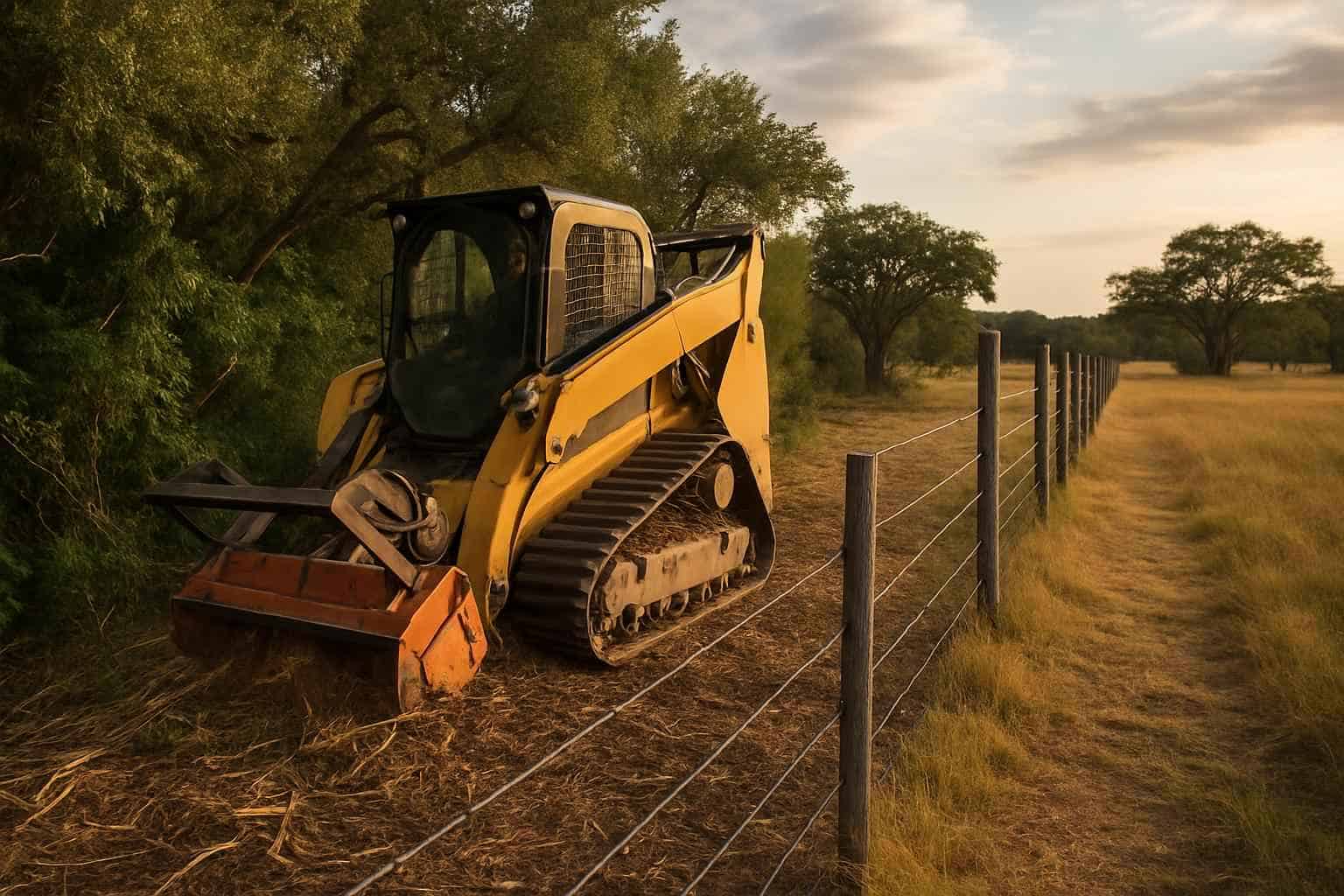 Underbrush Fence Clearing in Kerrville Texas