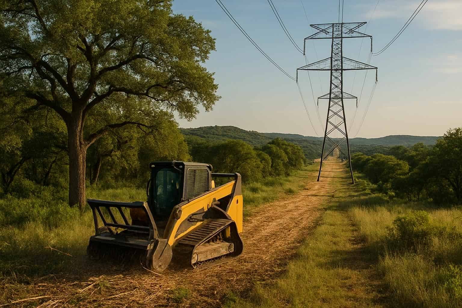 Utility ROW Clearing in Doss Texas