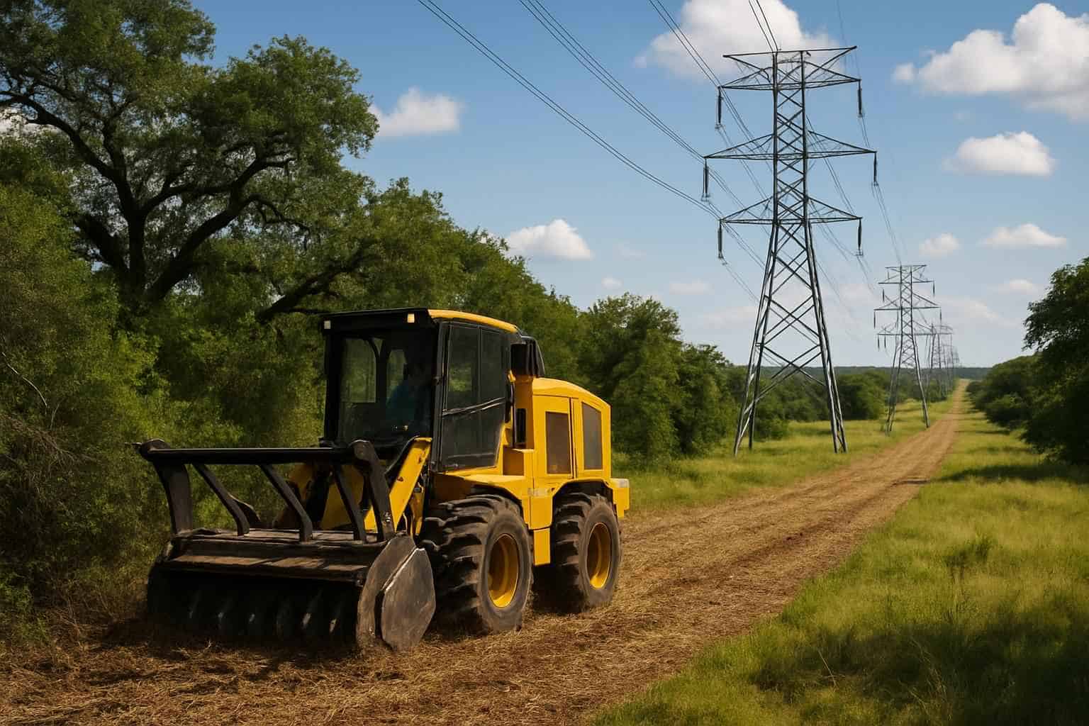 Utility ROW Clearing in Waring Texas
