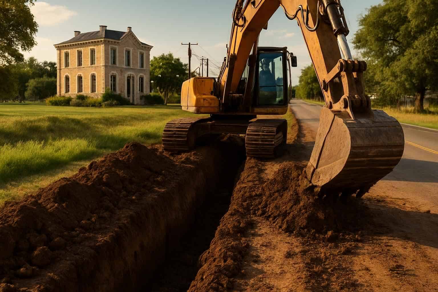 Utility Trenching in Comfort Texas