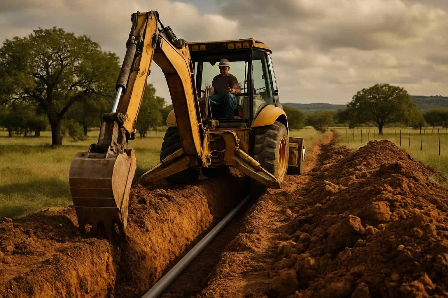 Utility Trenching in Doss Texas