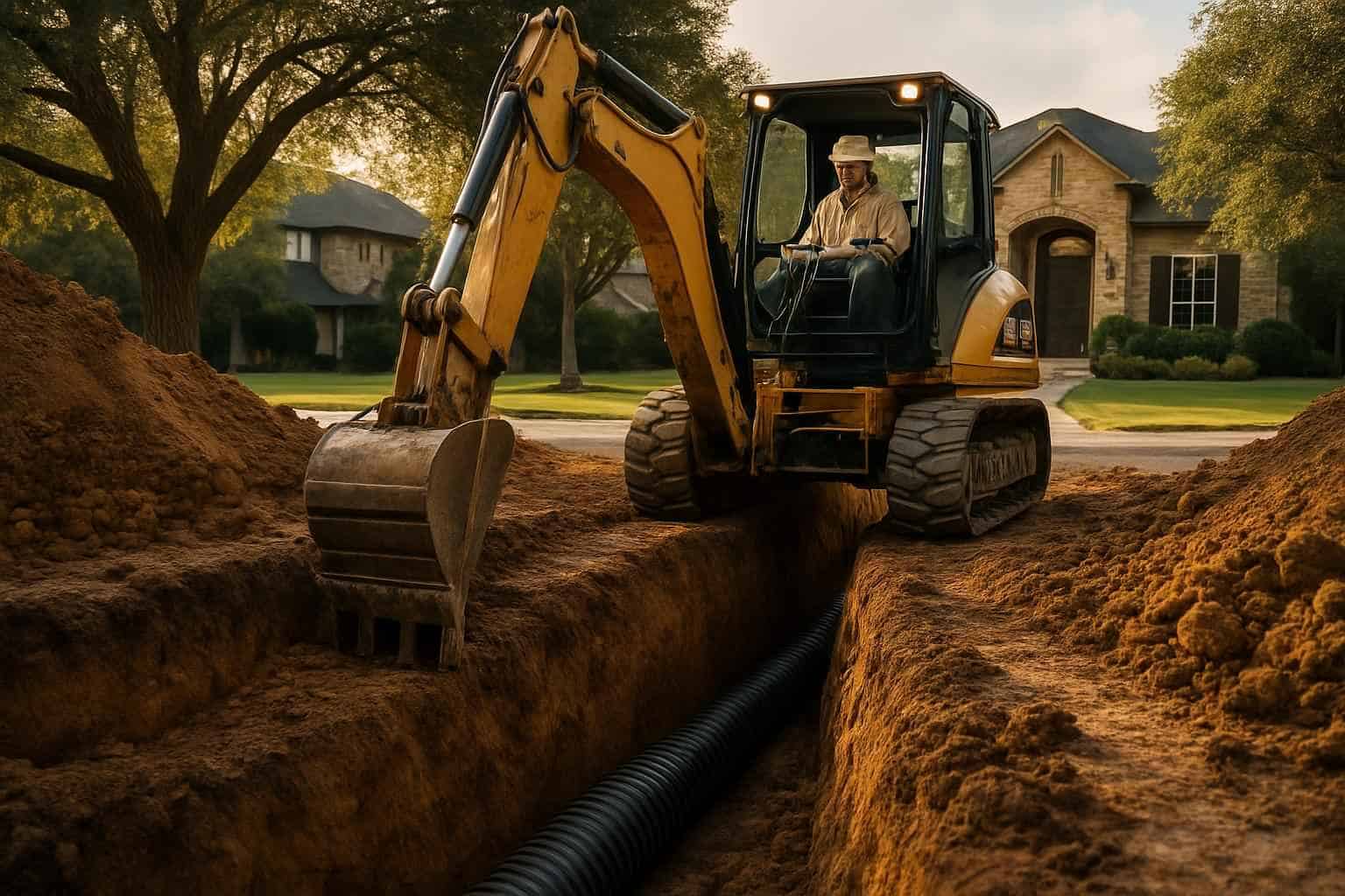 Utility Trenching in Kerrville Texas