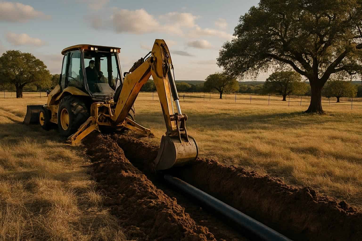 Utility Trenching in Waring Texas
