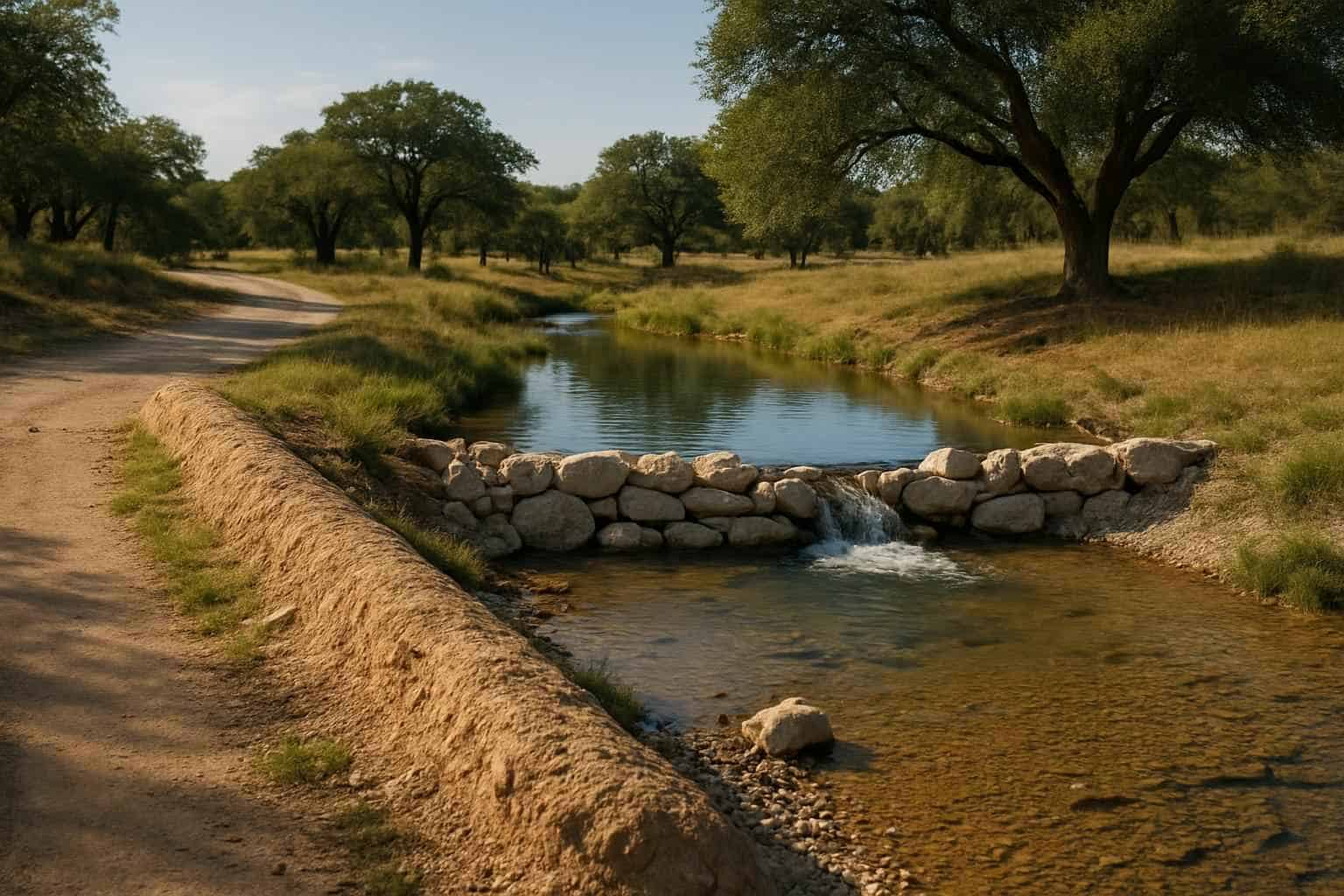 Water Bars and Check Dams in Comfort Texas