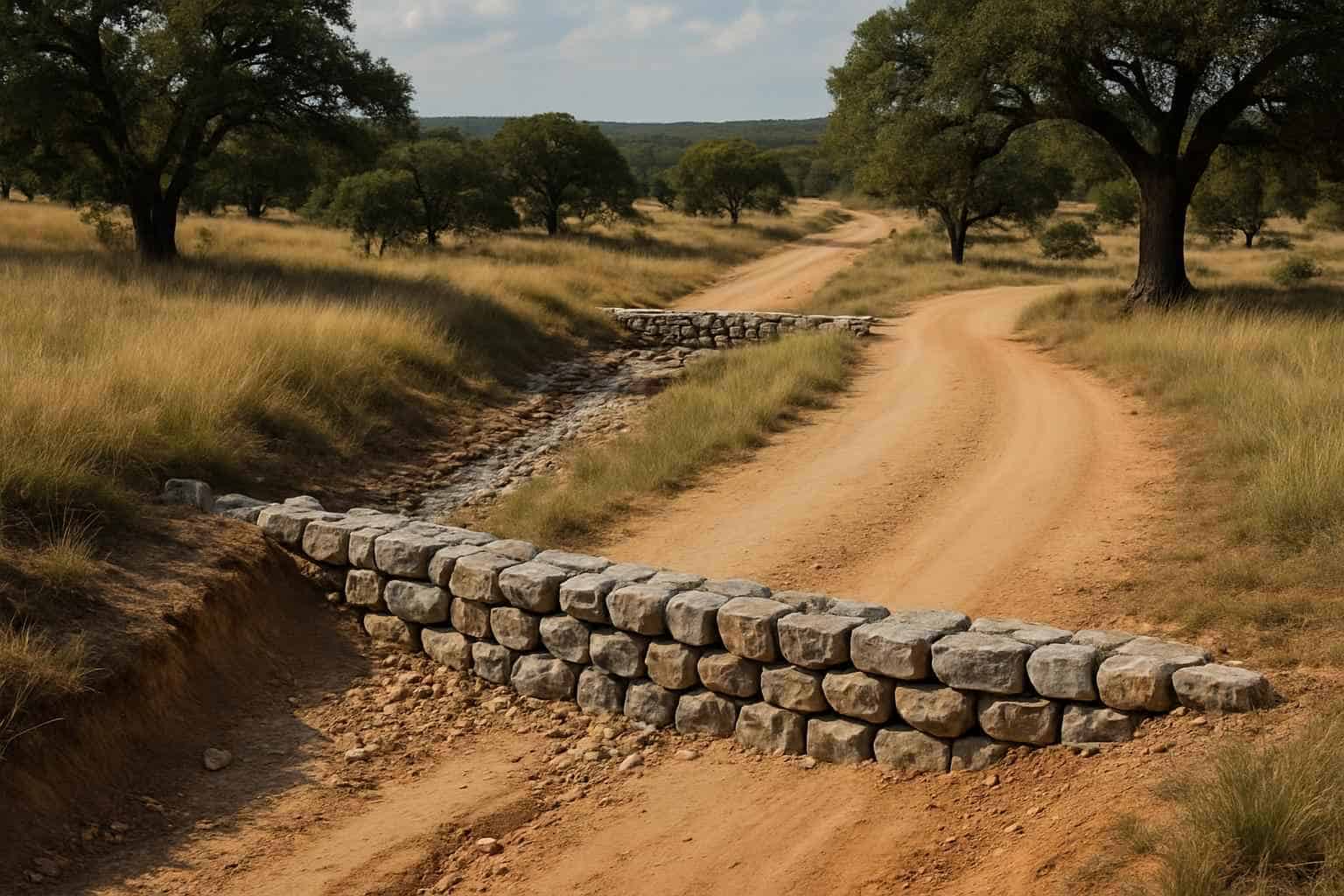 Water Bars and Check Dams in Doss Texas