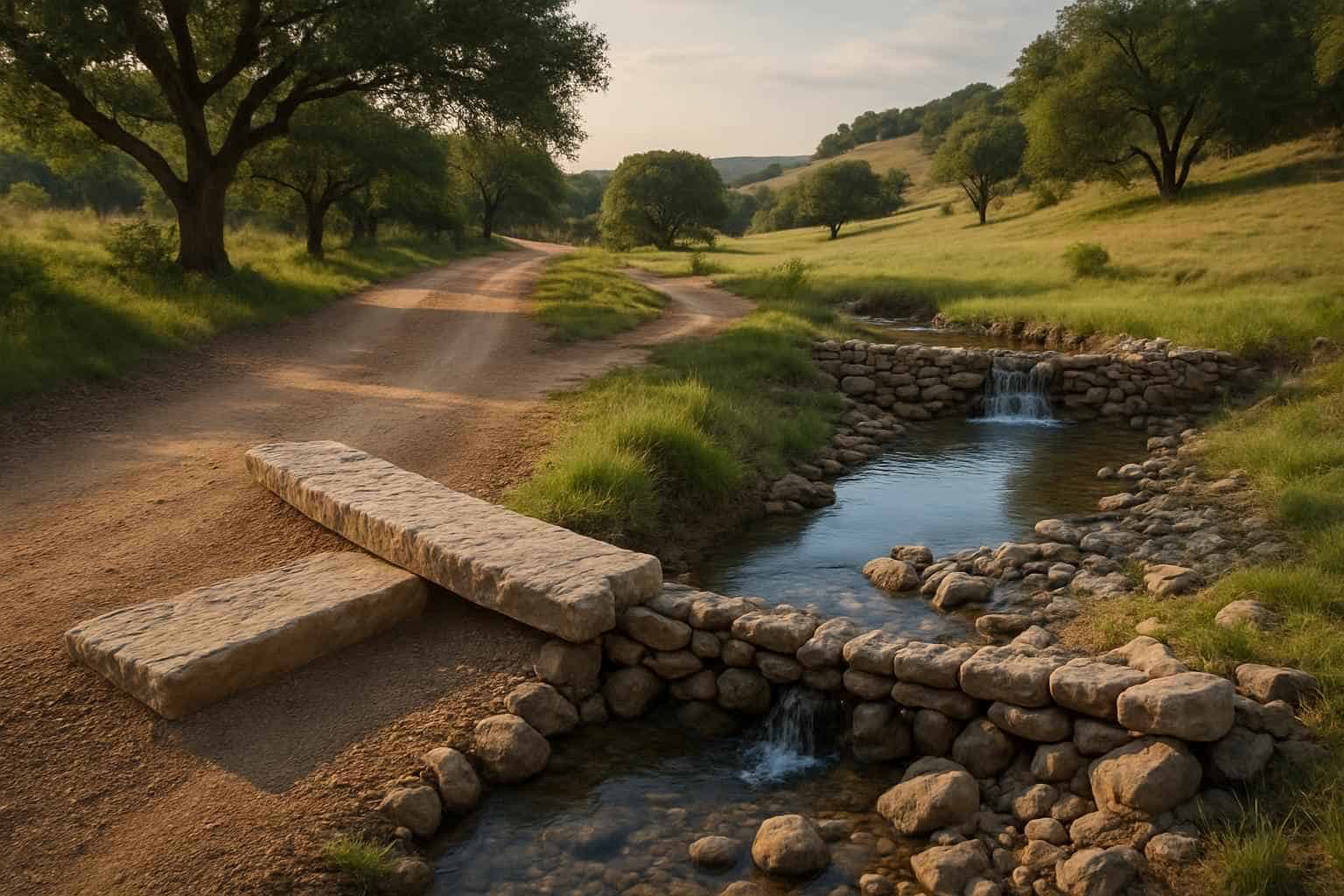 Water Bars and Check Dams in Waring Texas