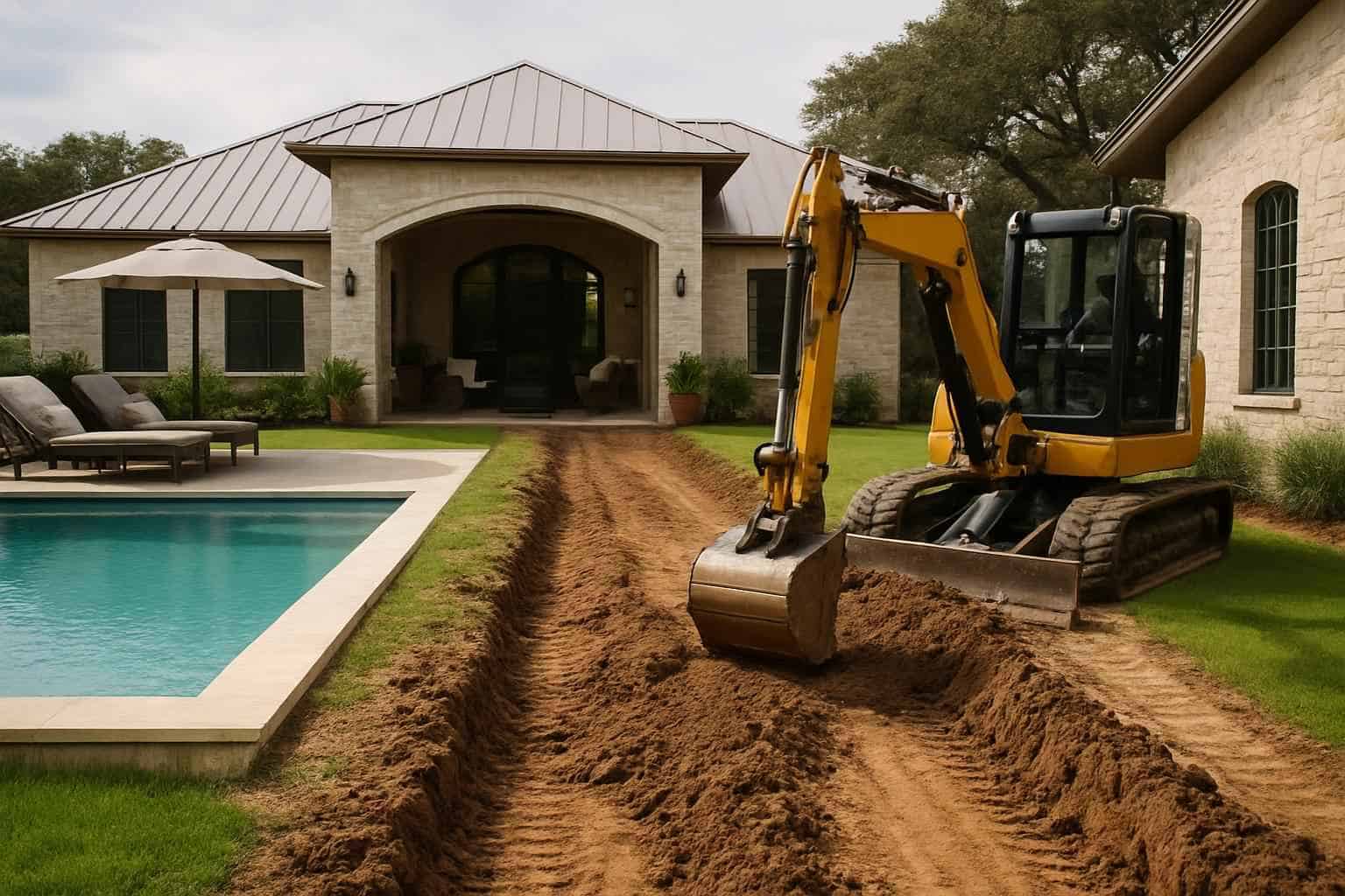 Access Prep for Pool Dig in Blanco Texas