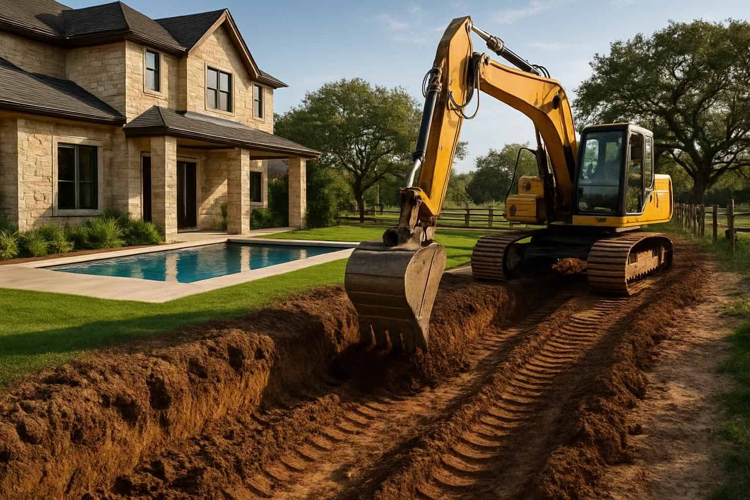 Access Prep For Pool Dig In Center Point Texas