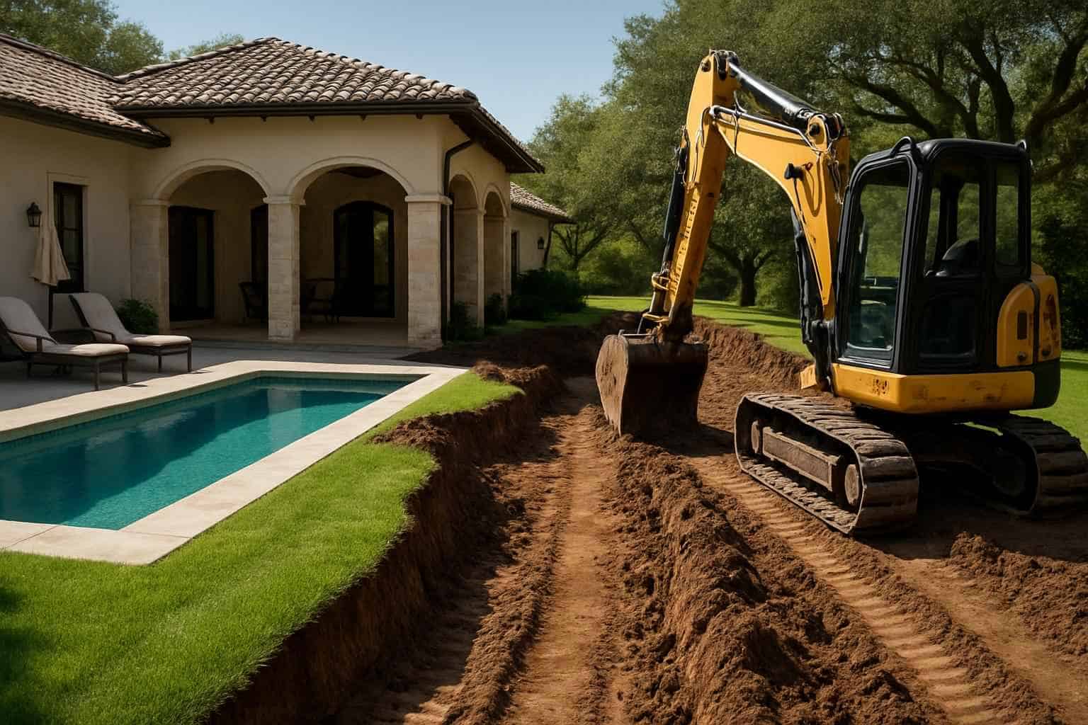 Access Prep for Pool Dig in Ingram Texas