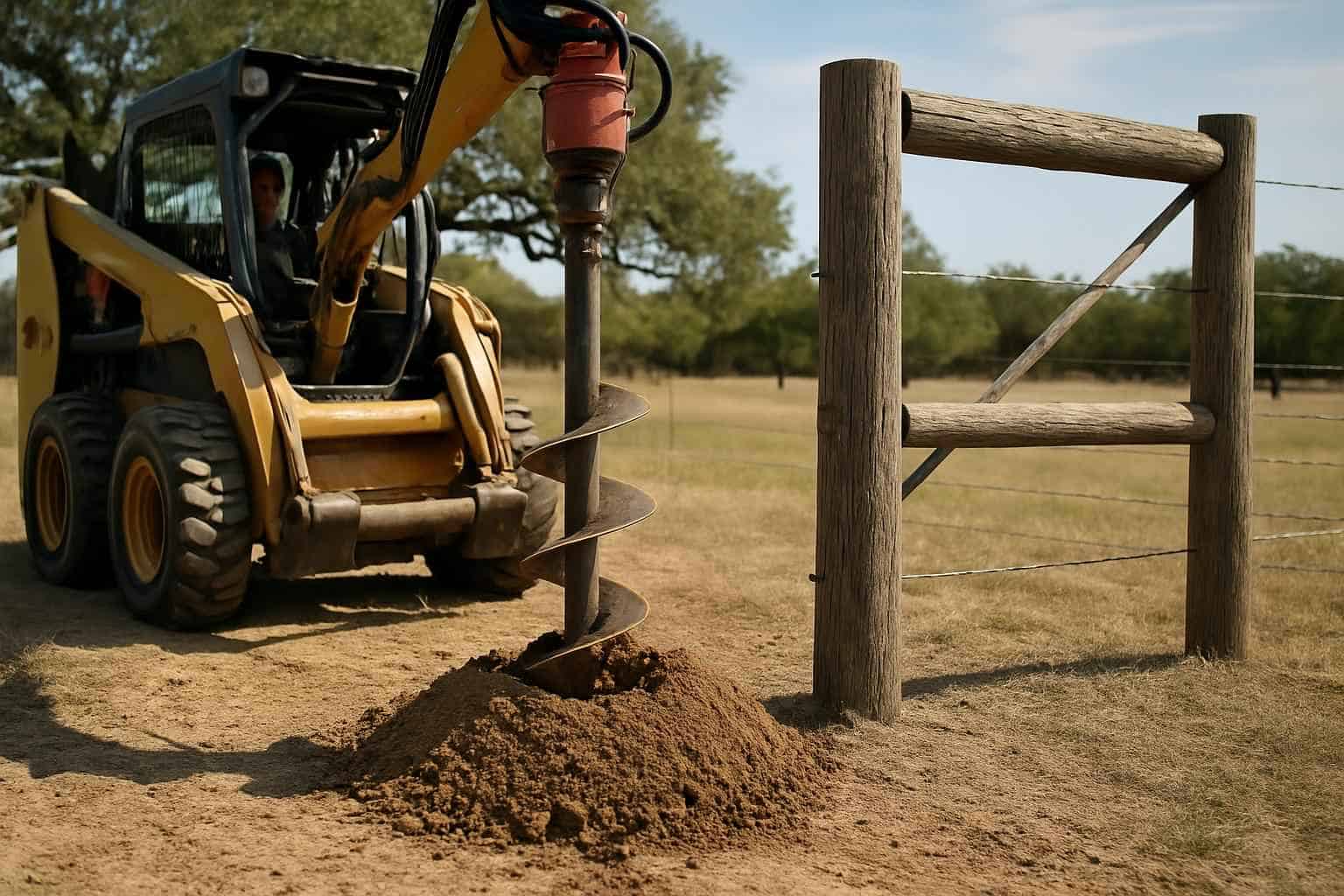 Auger Holes and H Braces in Center Point Texas