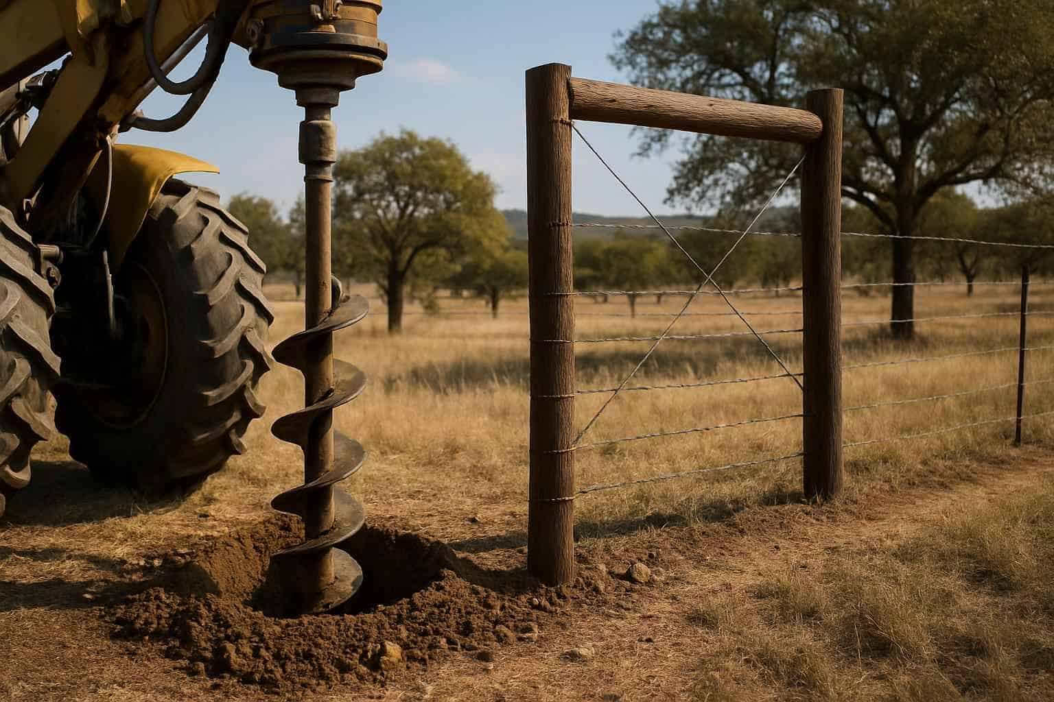 Auger Holes and H Braces in Mountain Home Texas