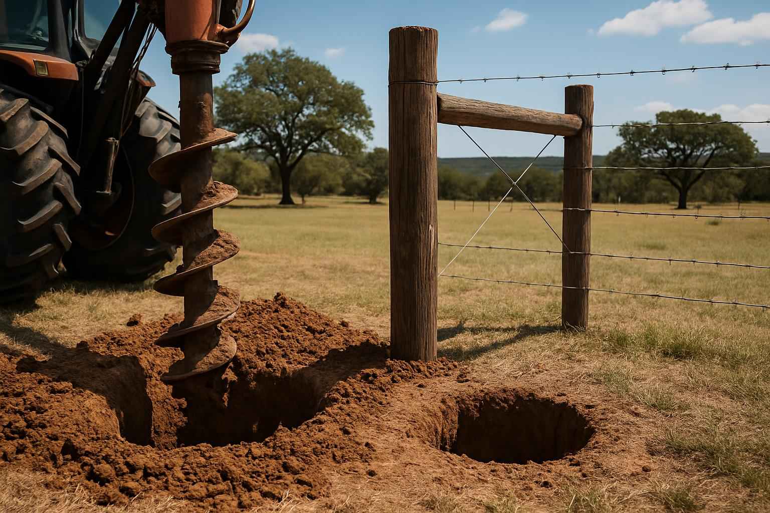 Auger Holes and H Braces in Sisterdale Texas