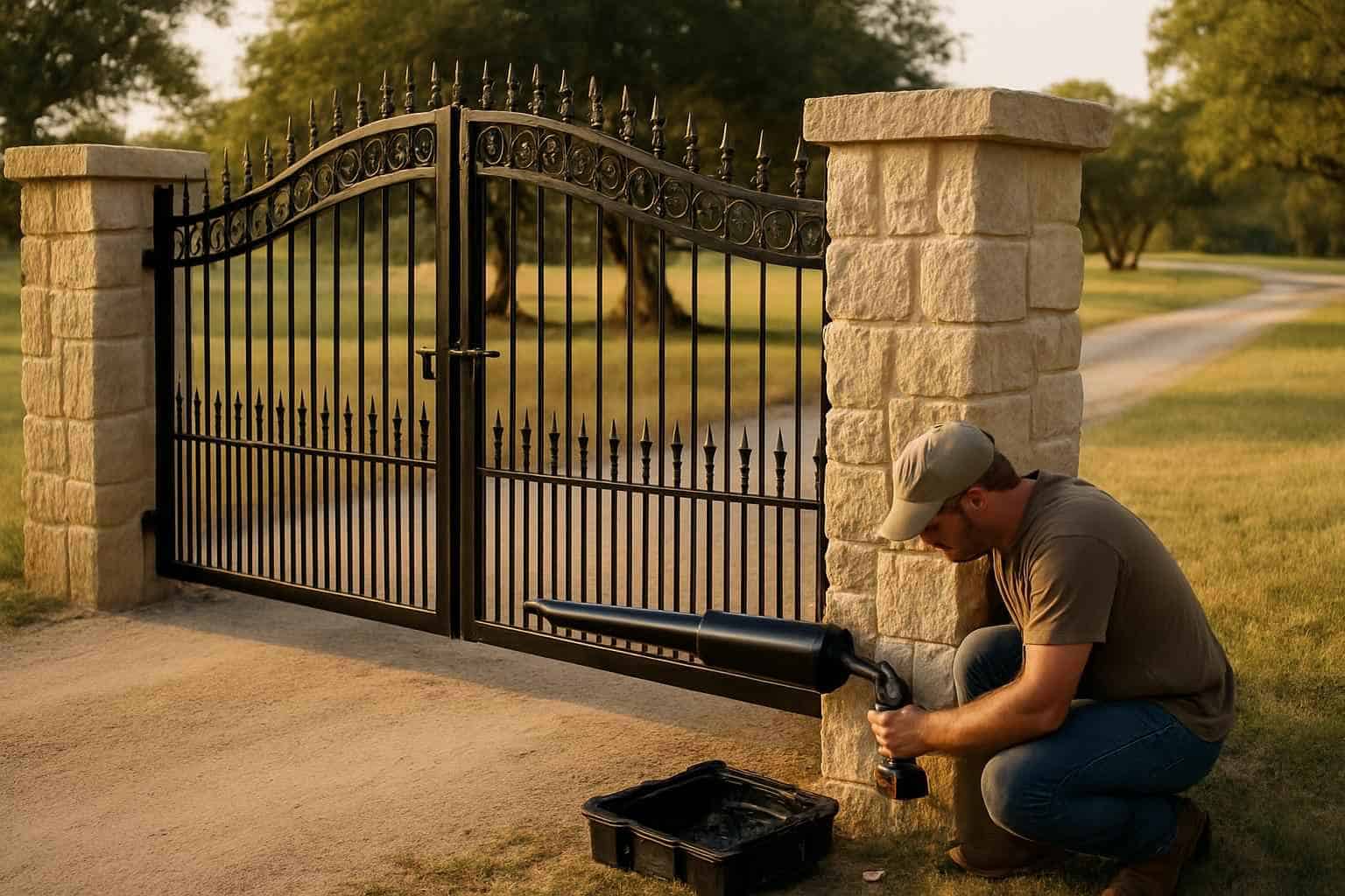 Automatic Gate Opener Prep in Blanco Texas