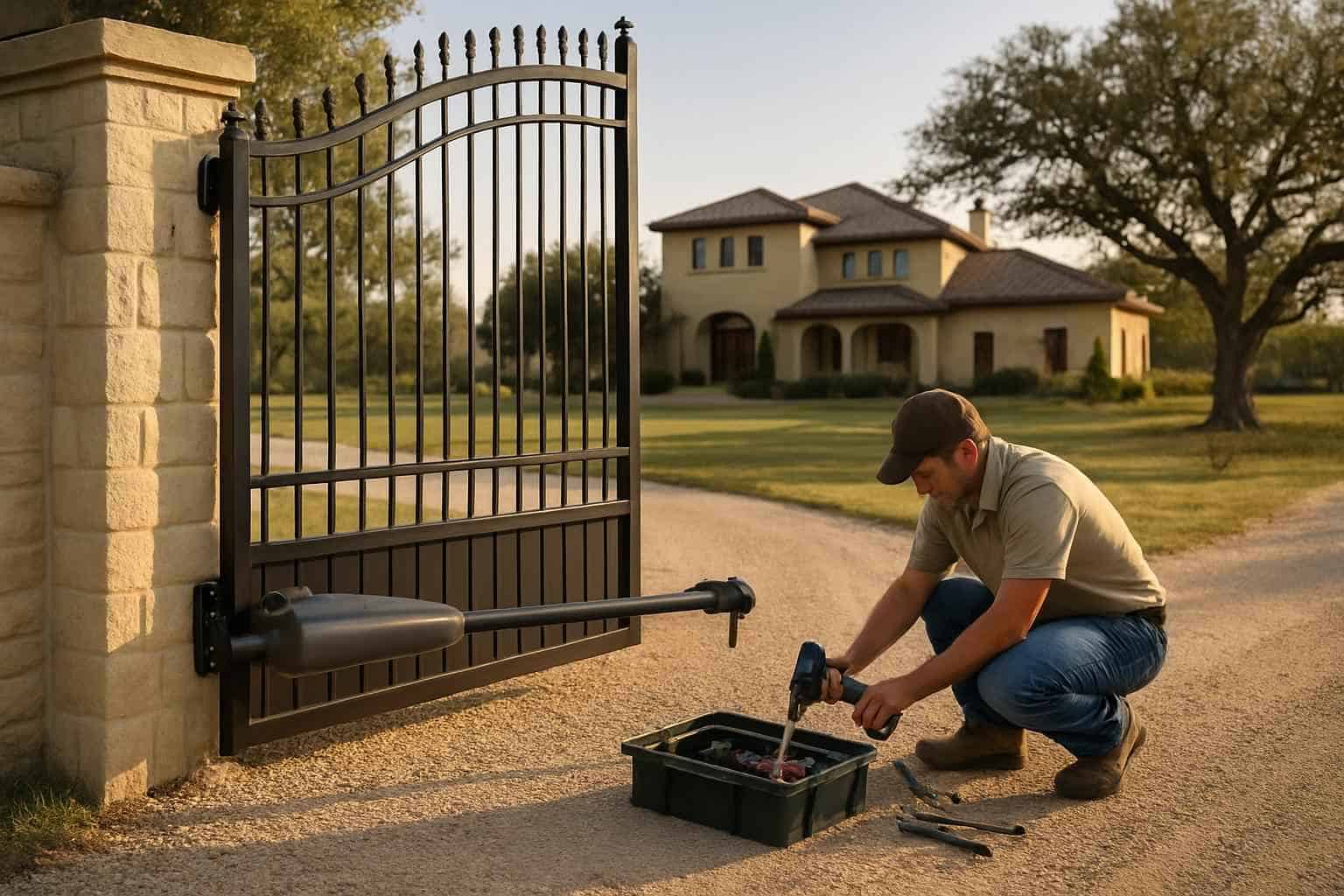 Automatic Gate Opener Prep in Camp Verde Texas