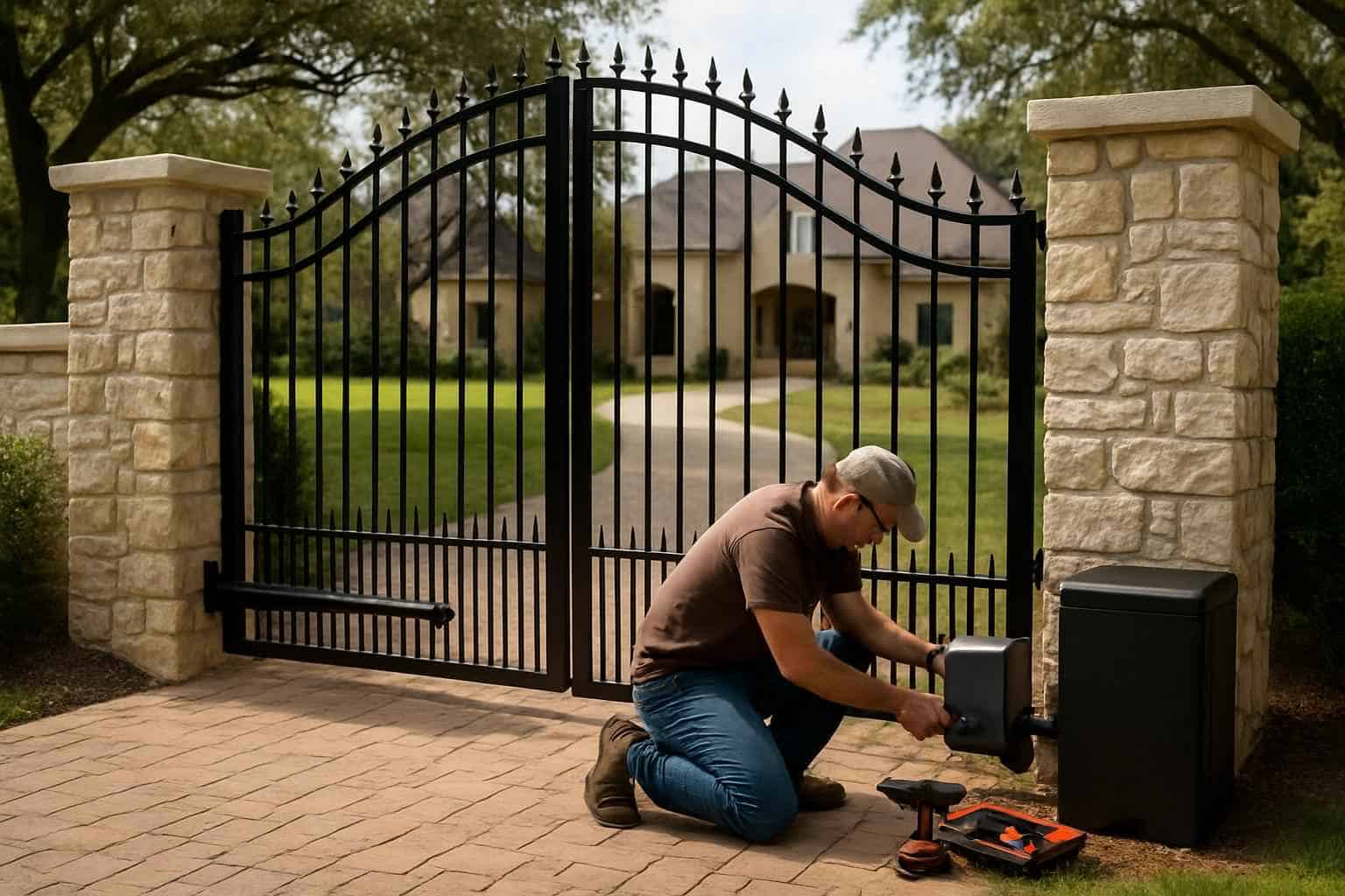 Automatic Gate Opener Prep in Center Point Texas