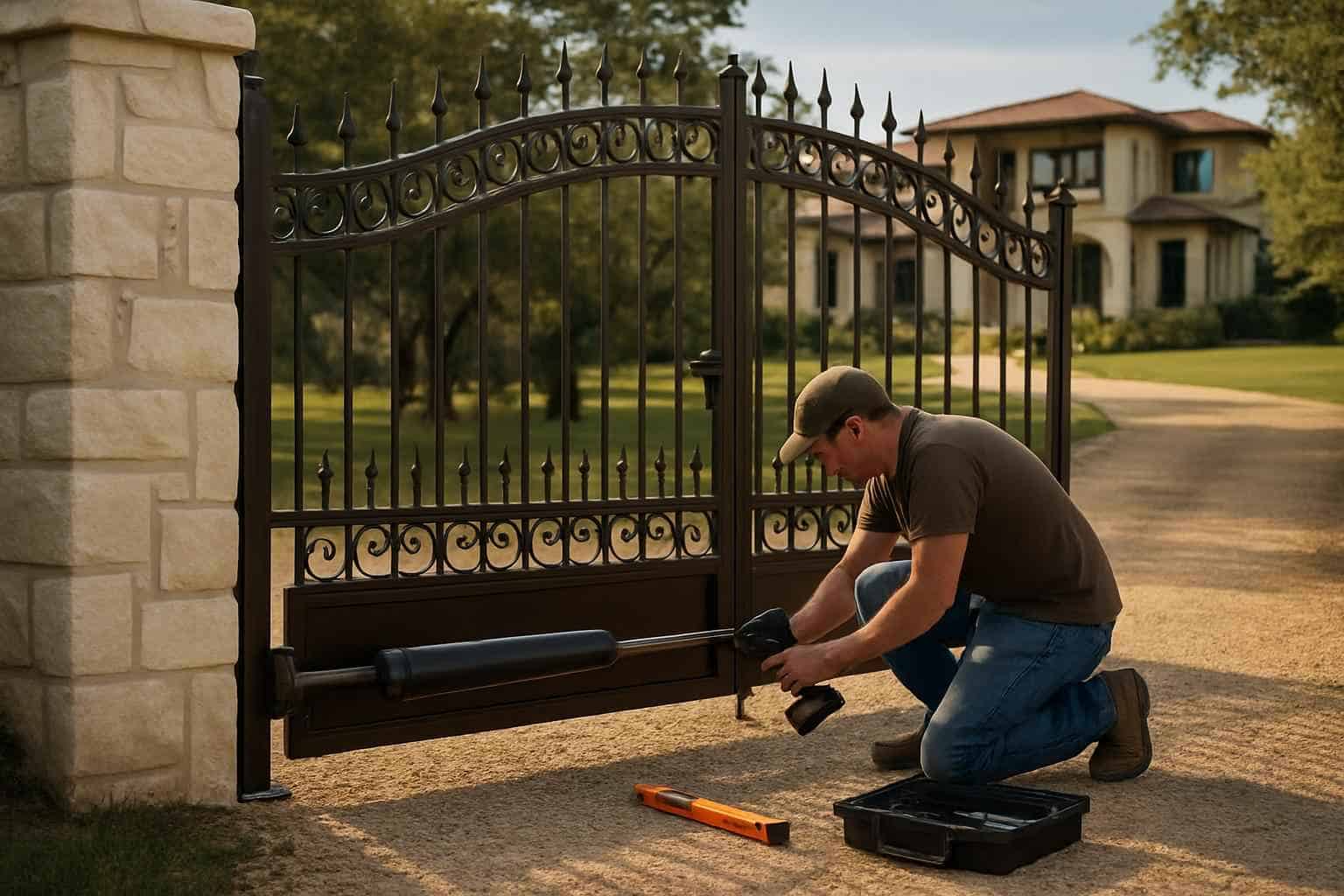 Automatic Gate Opener Prep in Ingram Texas