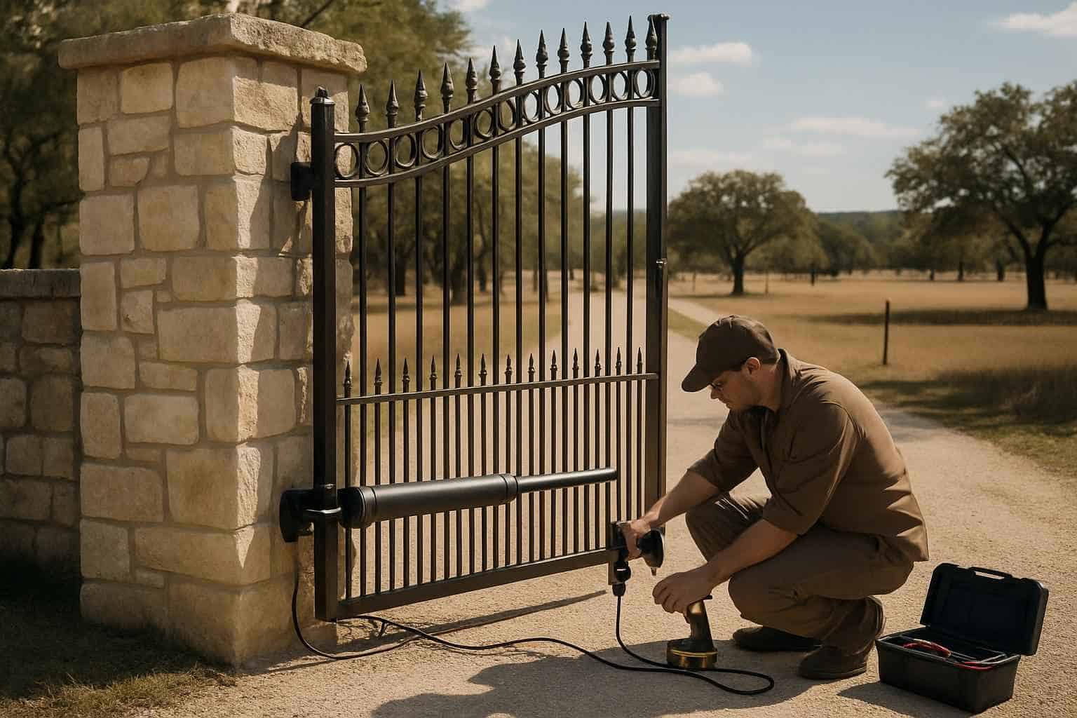 Automatic Gate Opener Prep in Johnson City Texas