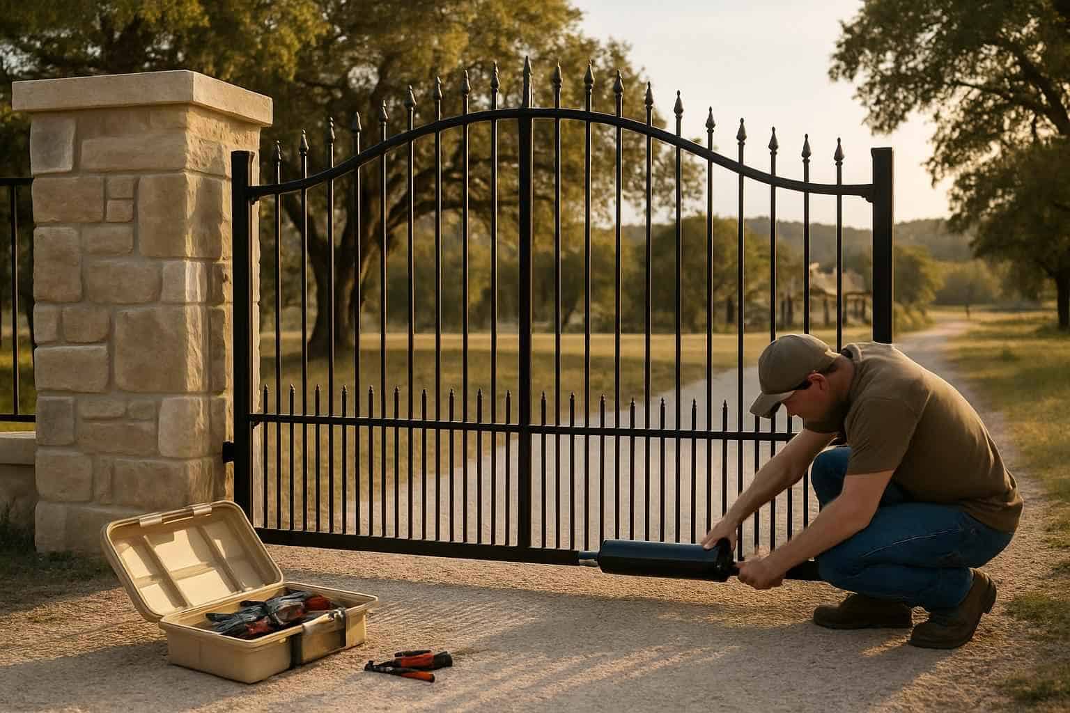 Automatic Gate Opener Prep in Sisterdale Texas