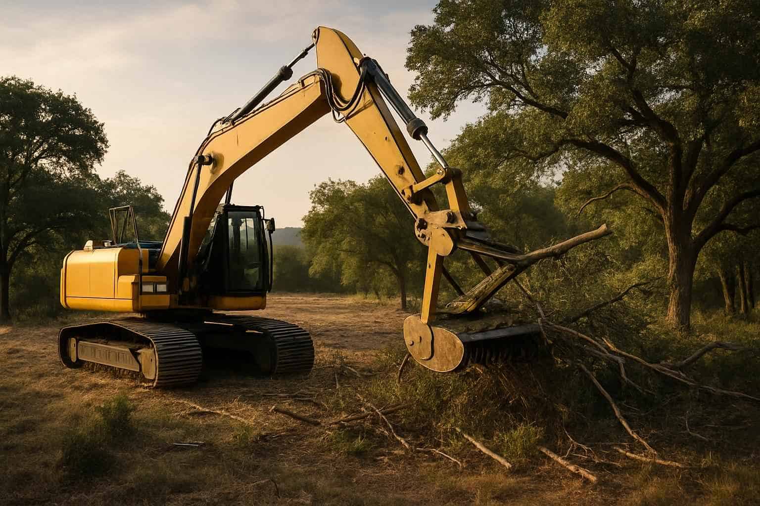 Brush Clearing for New Builds in Sisterdale Texas