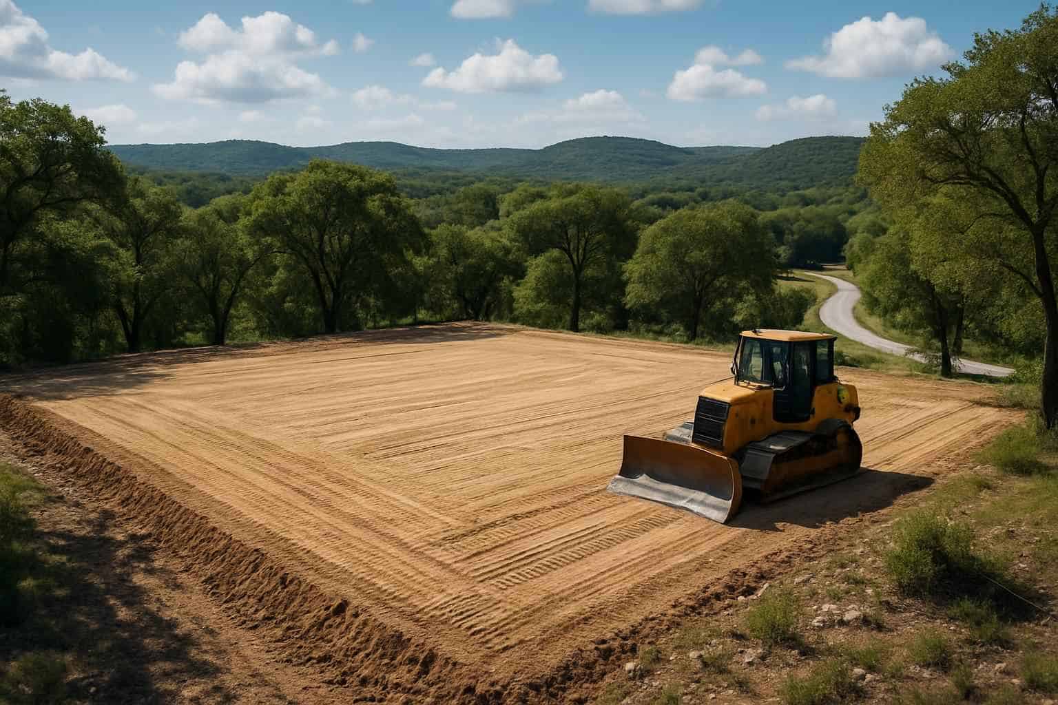 Building Pad Prep in Hunt Texas
