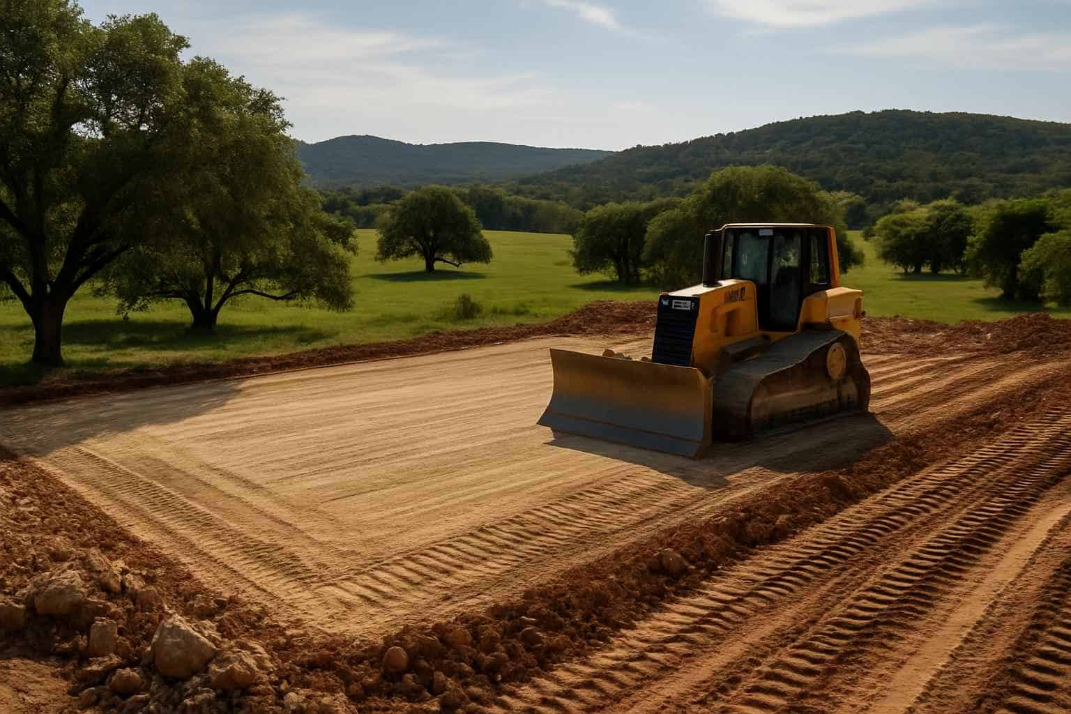 Building Pad Prep in Sisterdale Texas
