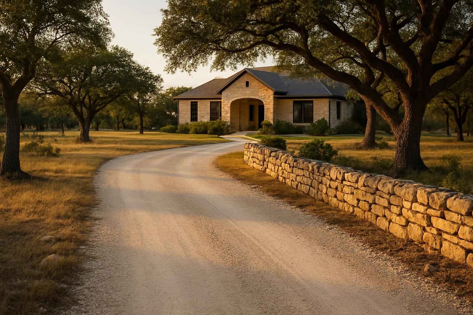 Caliche Driveway in Center Point Texas