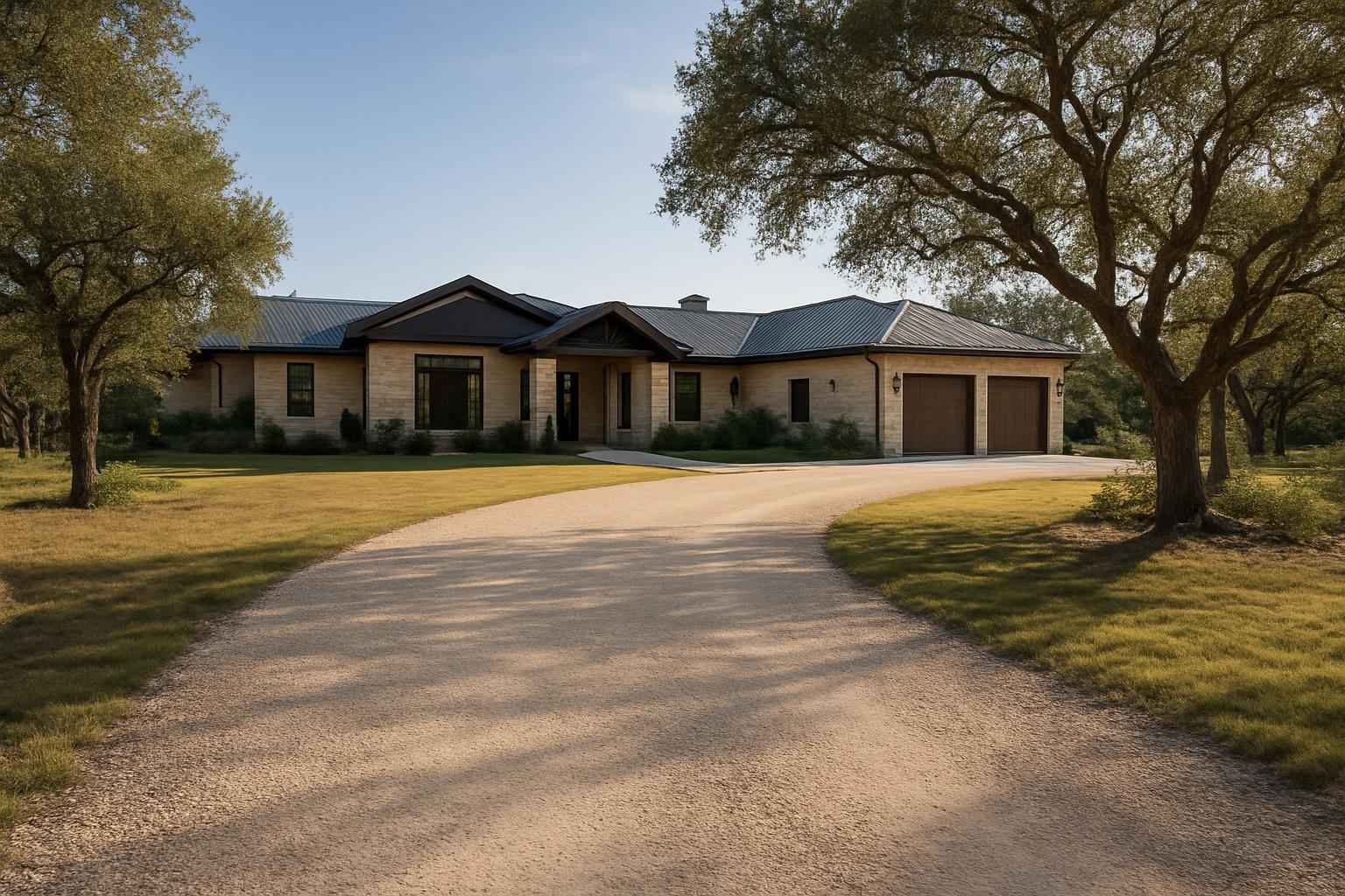 Caliche Driveway in Kendalia Texas