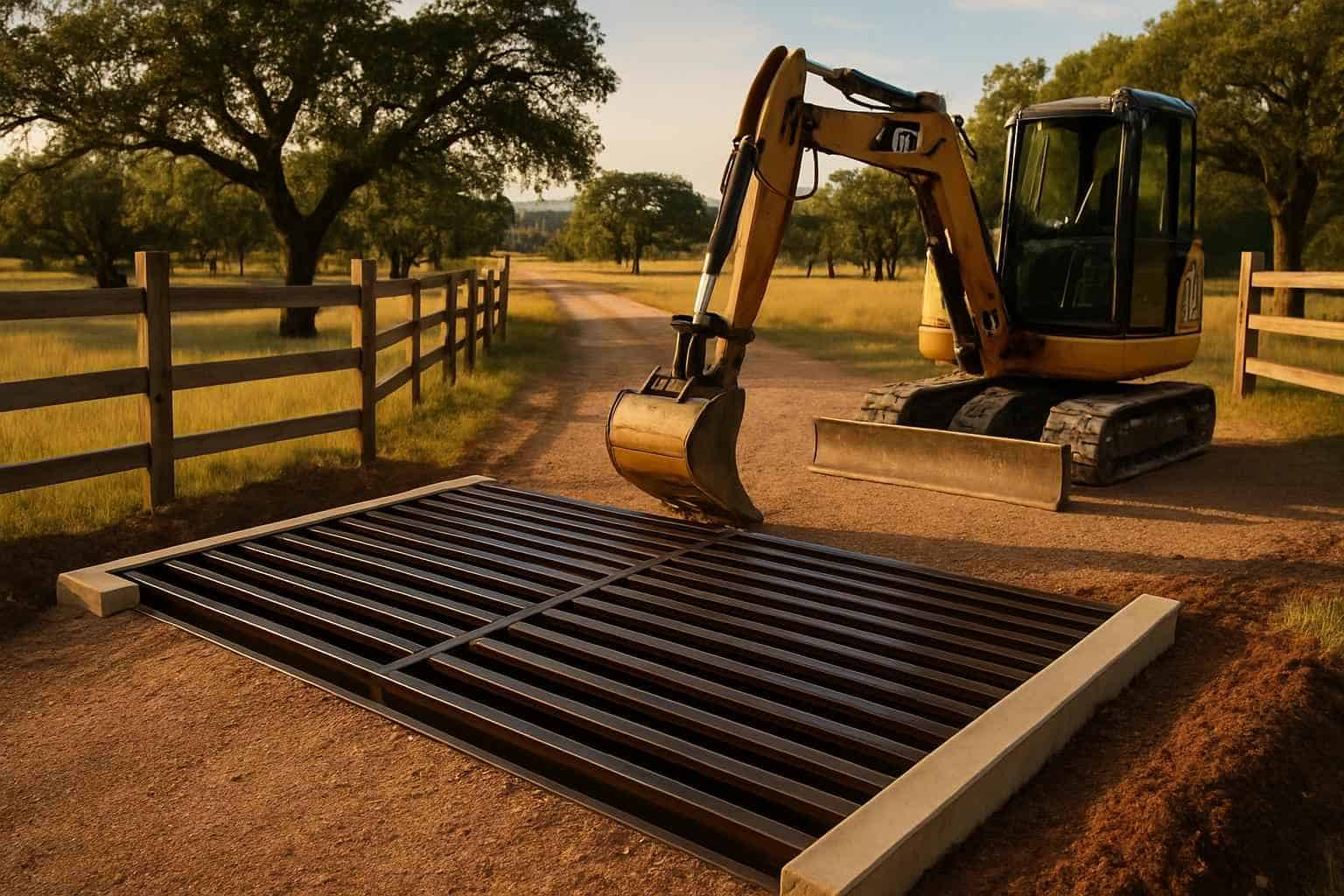 Cattle Guard Installation in Johnson City Texas