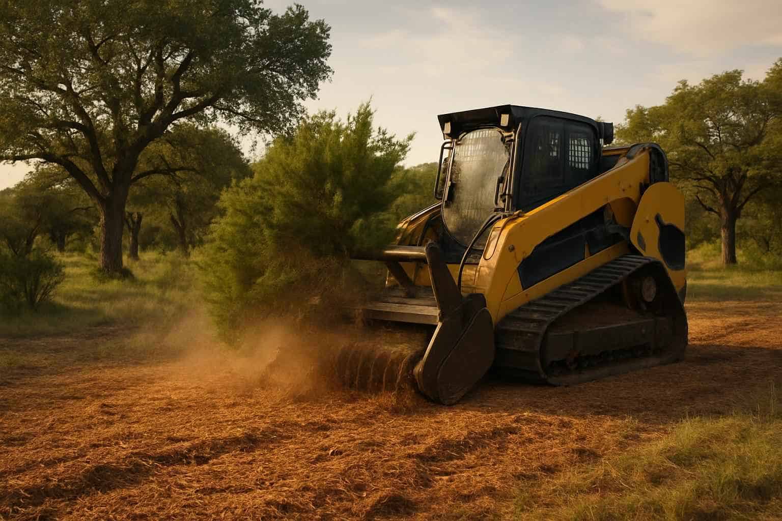 Cedar Brush Mulching in Blanco Texas