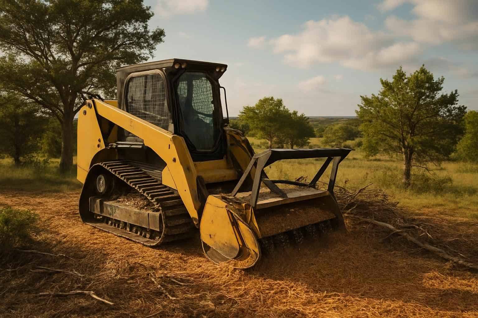 Cedar Brush Mulching in Center Point Texas