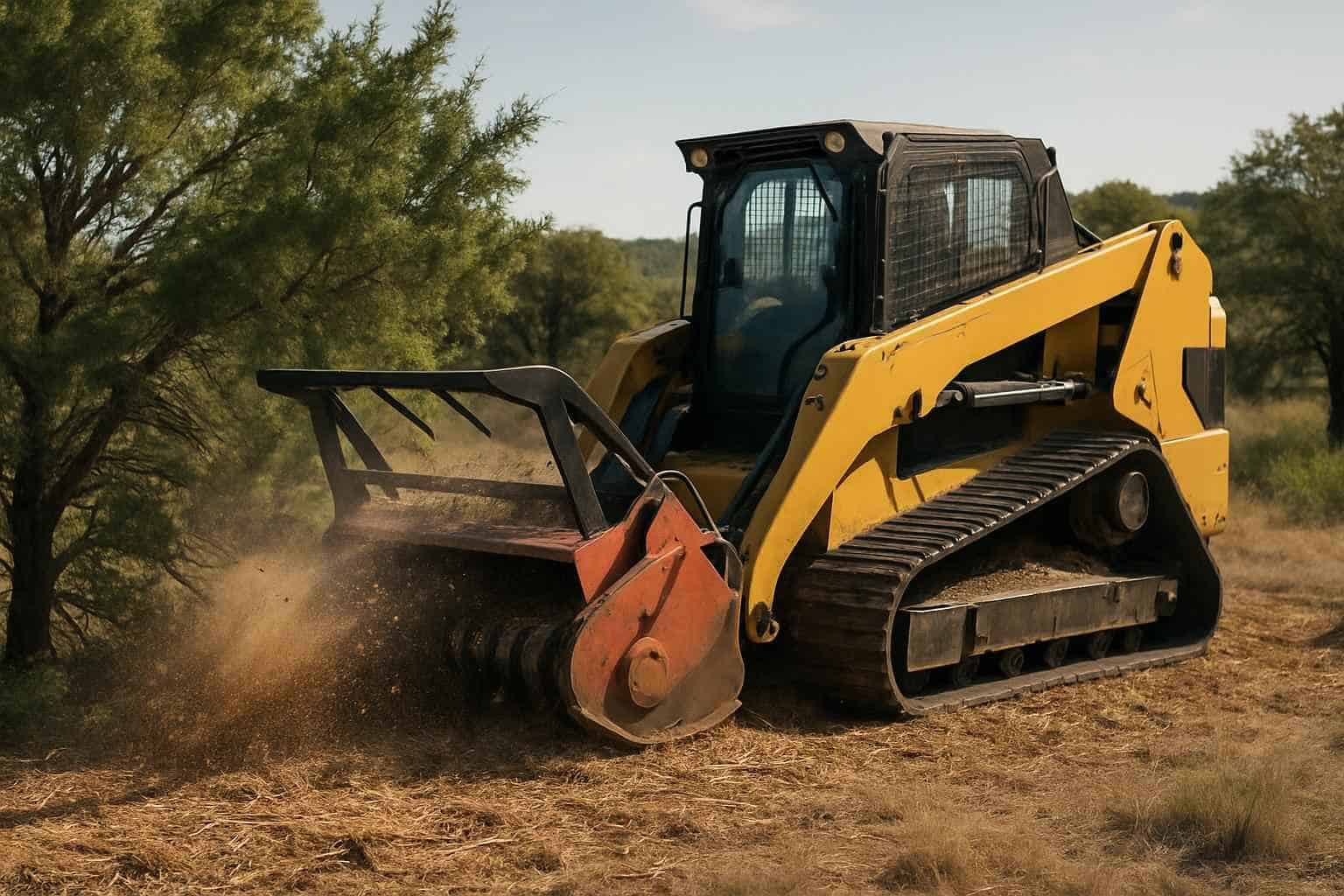 Cedar Clearing With Mulcher in Ingram Texas