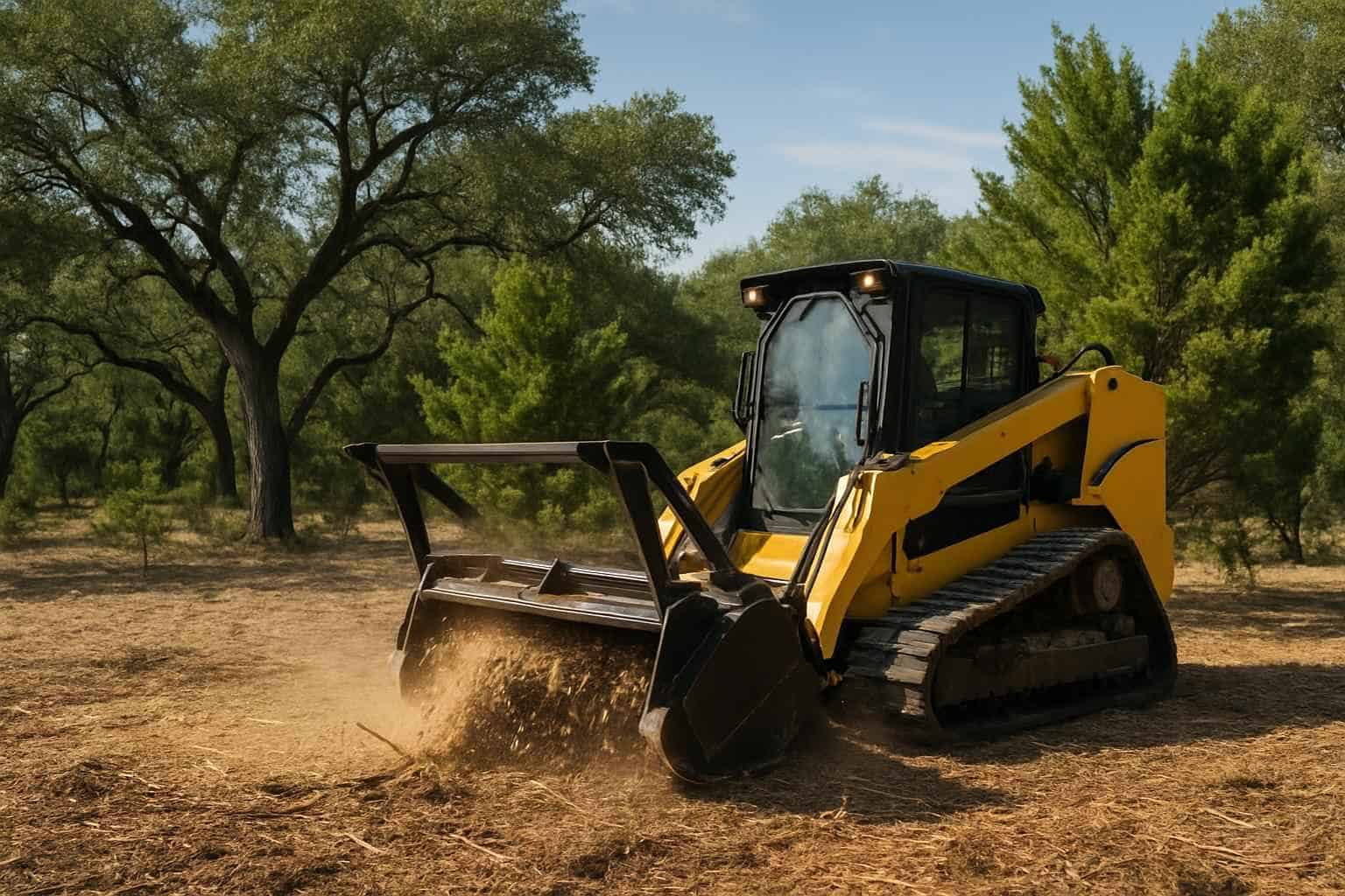 Cedar Clearing With Mulcher in Johnson City Texas