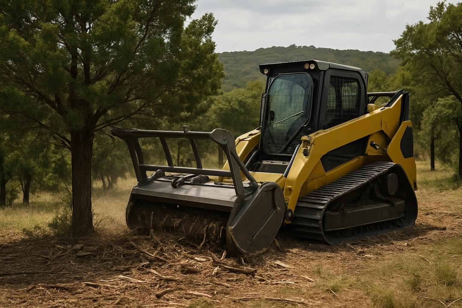 Cedar Clearing with Mulcher in Kendalia Texas