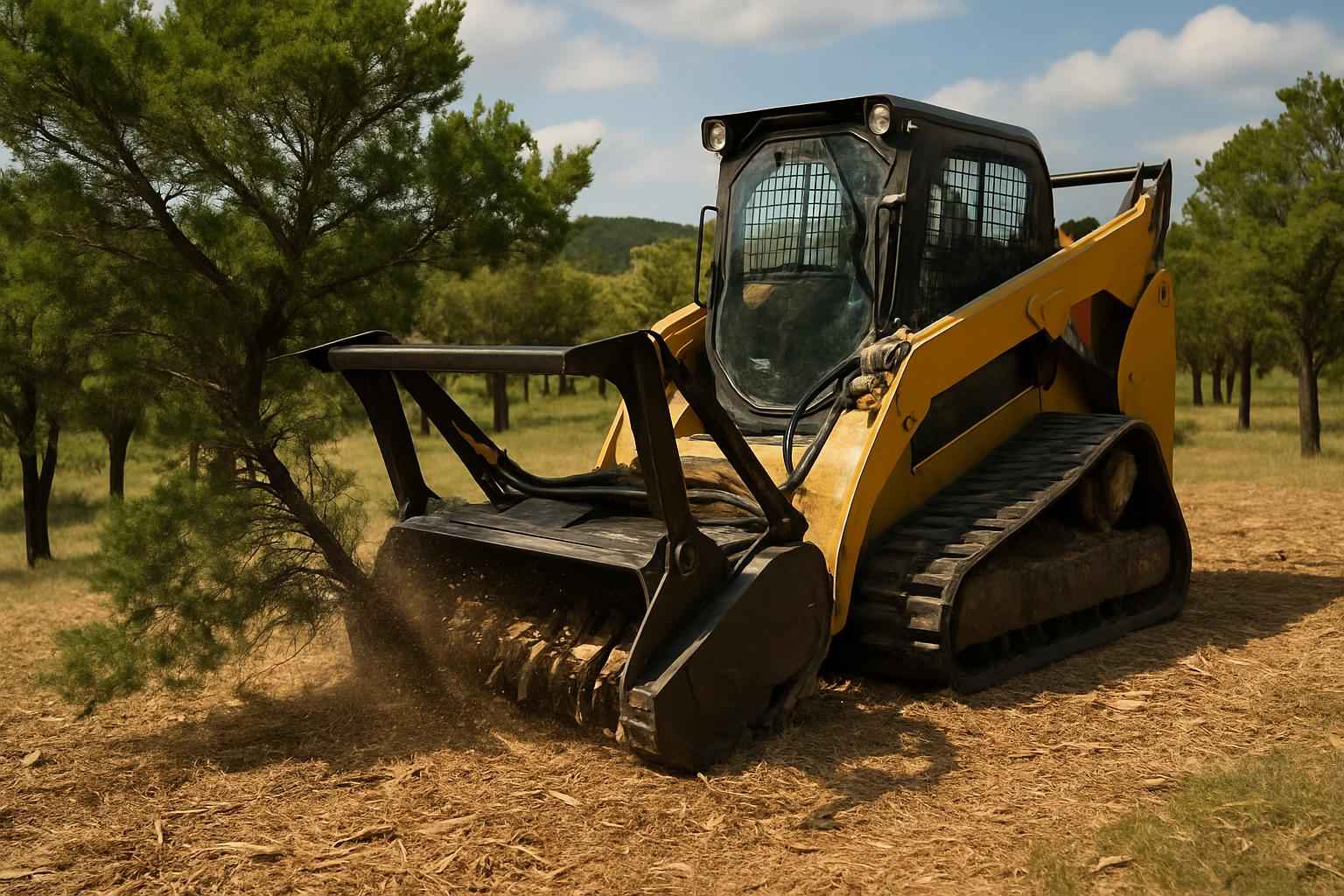 Cedar Clearing With Mulcher in Mountain Home Texas