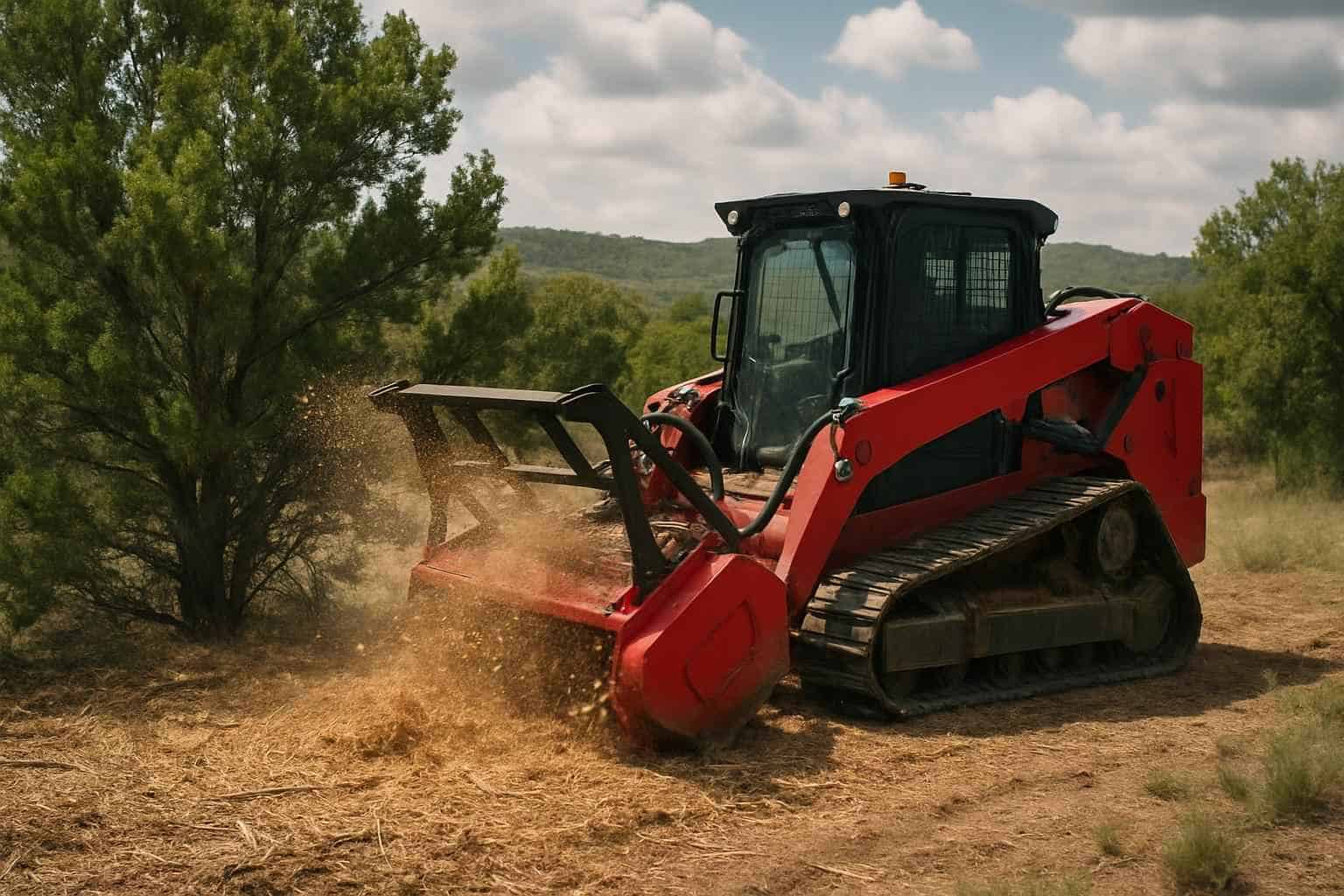 Cedar Eating Mulching in Camp Verde Texas