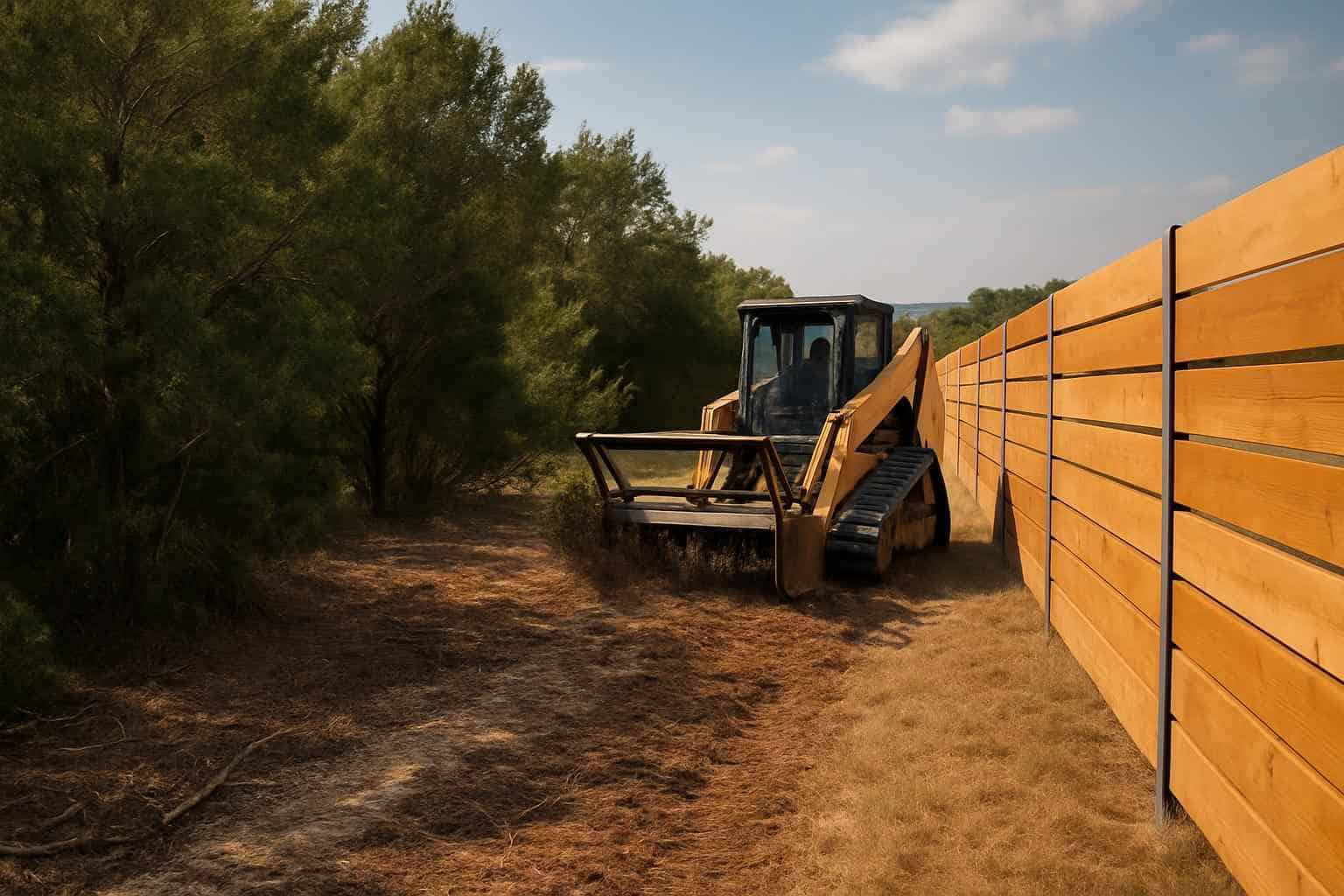 Cedar Fence Line Clearing in Blanco Texas