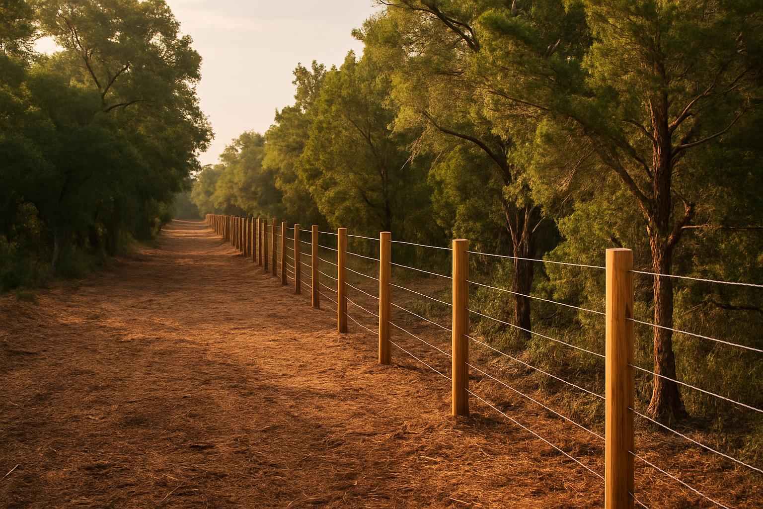 Cedar Fence Line Clearing in Center Point Texas