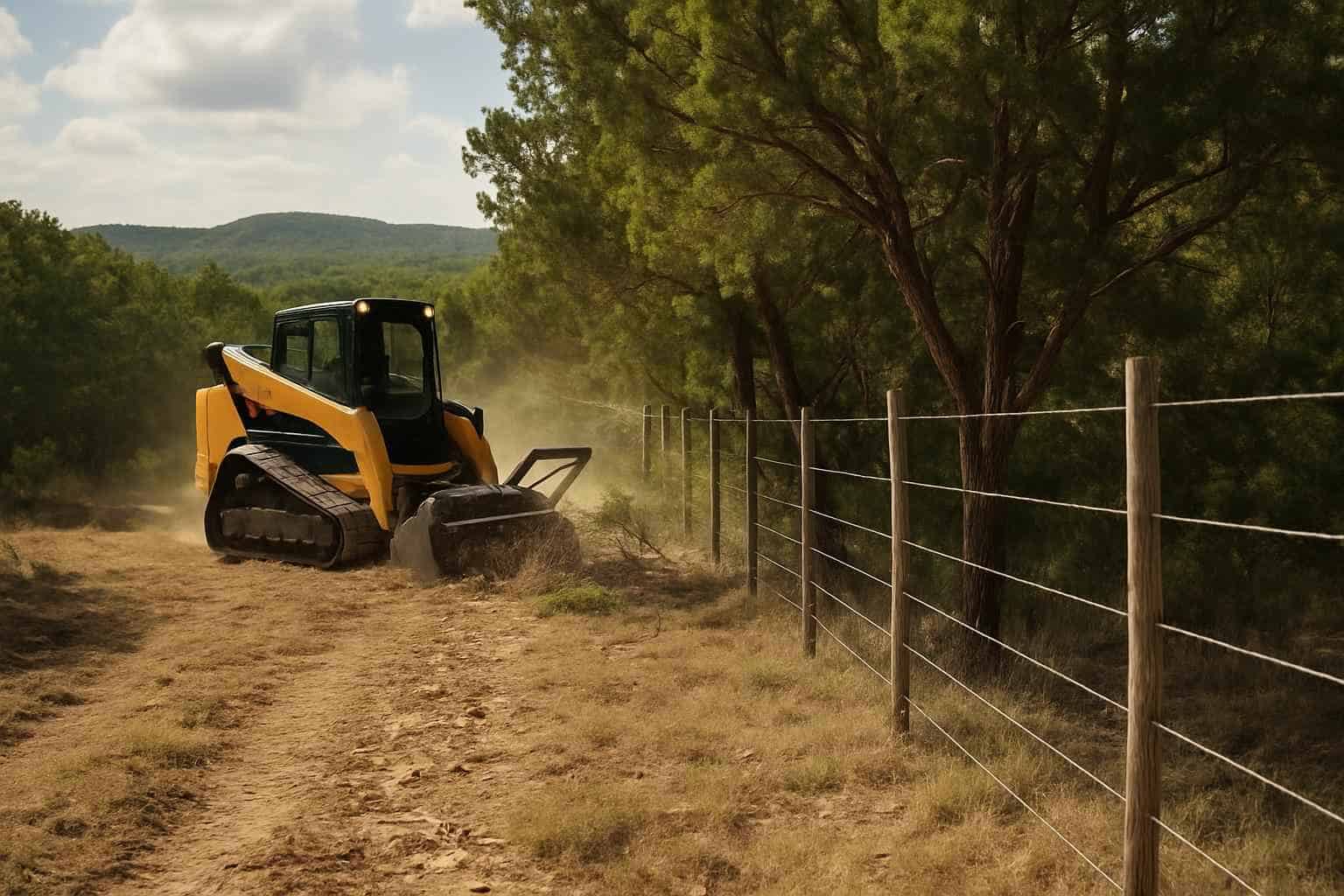 Cedar Fence Line Clearing in Ingram Texas
